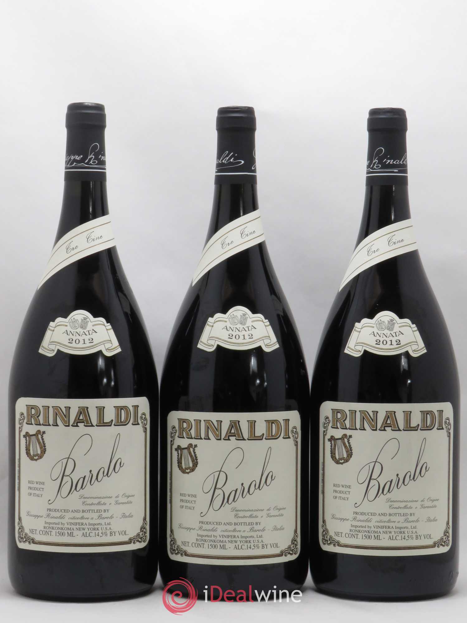 Barolo DOCG Tre Tine Giuseppe Rinaldi 2012 - Lot de 3 magnums - 0
