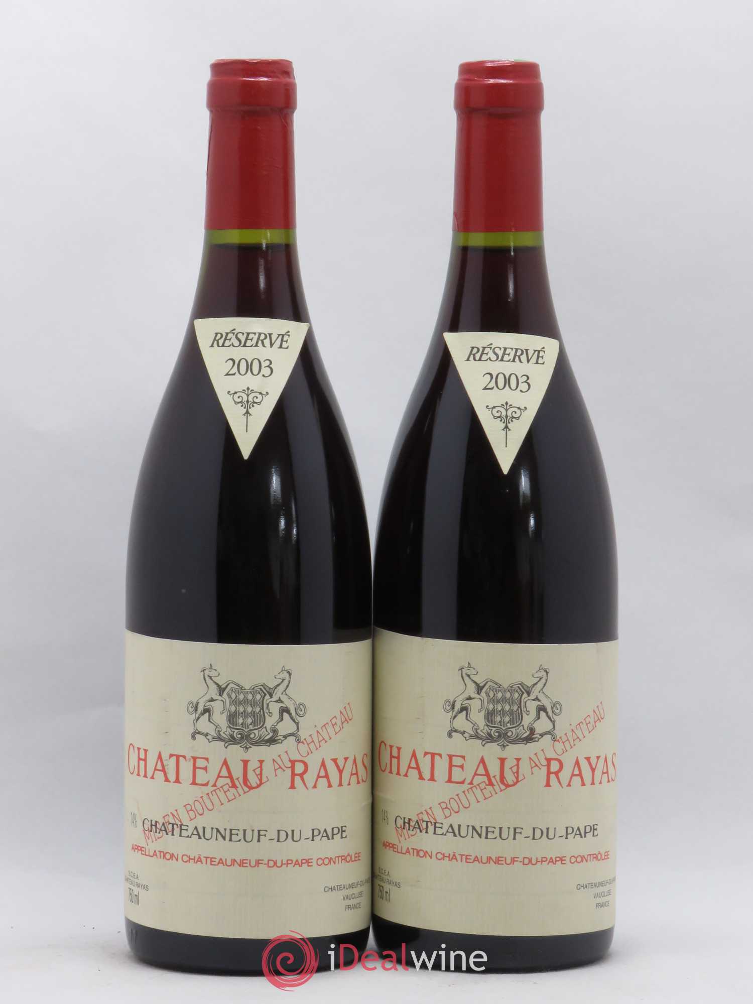 Châteauneuf-du-Pape Château Rayas Emmanuel Reynaud 2003 - Lot de 2 bouteilles - 0