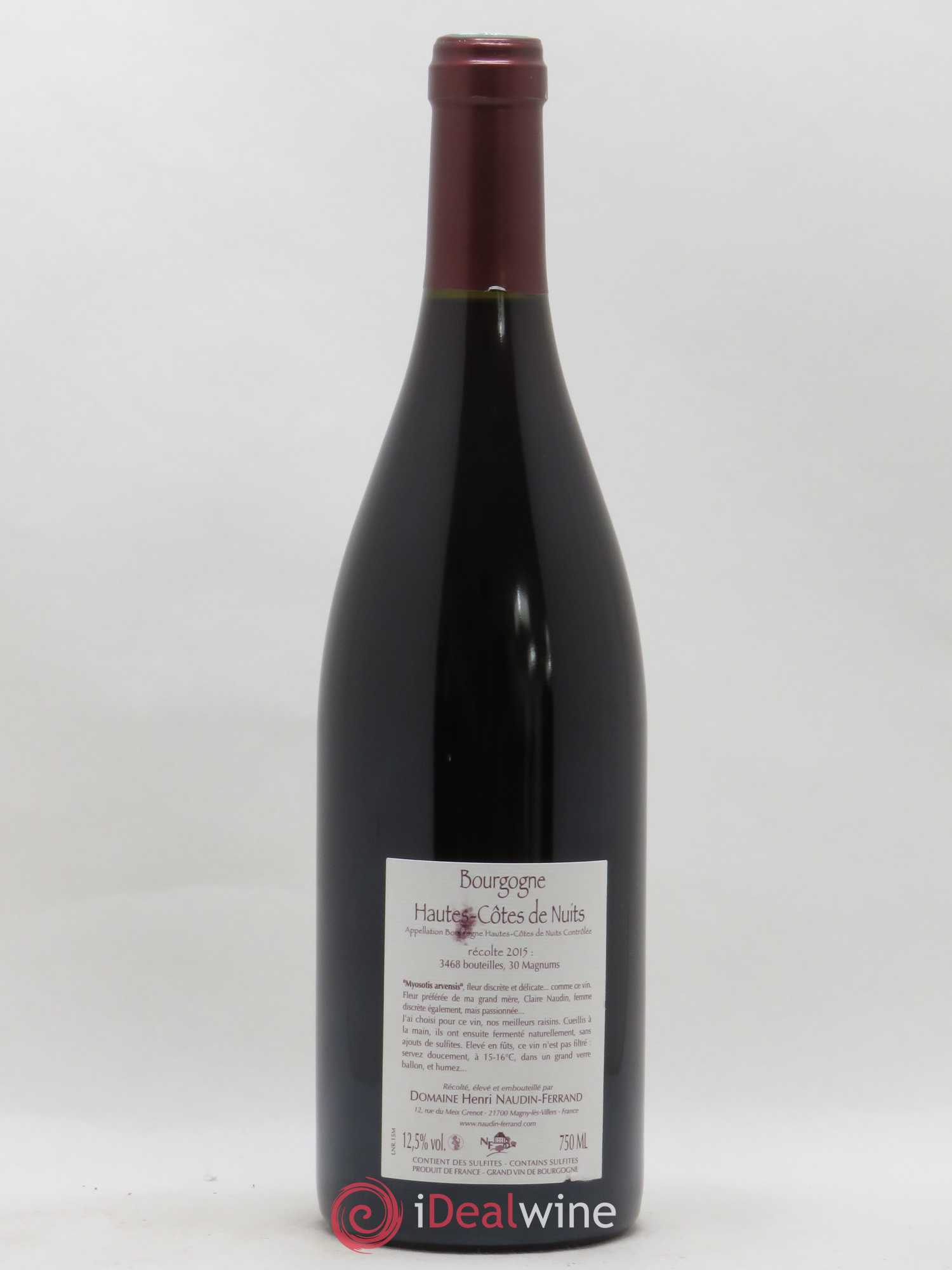 Hautes-Côtes de Nuits Myosotis Arvensis Naudin-Ferrand (Domaine) 2015 - Lot de 1 bouteille - 1