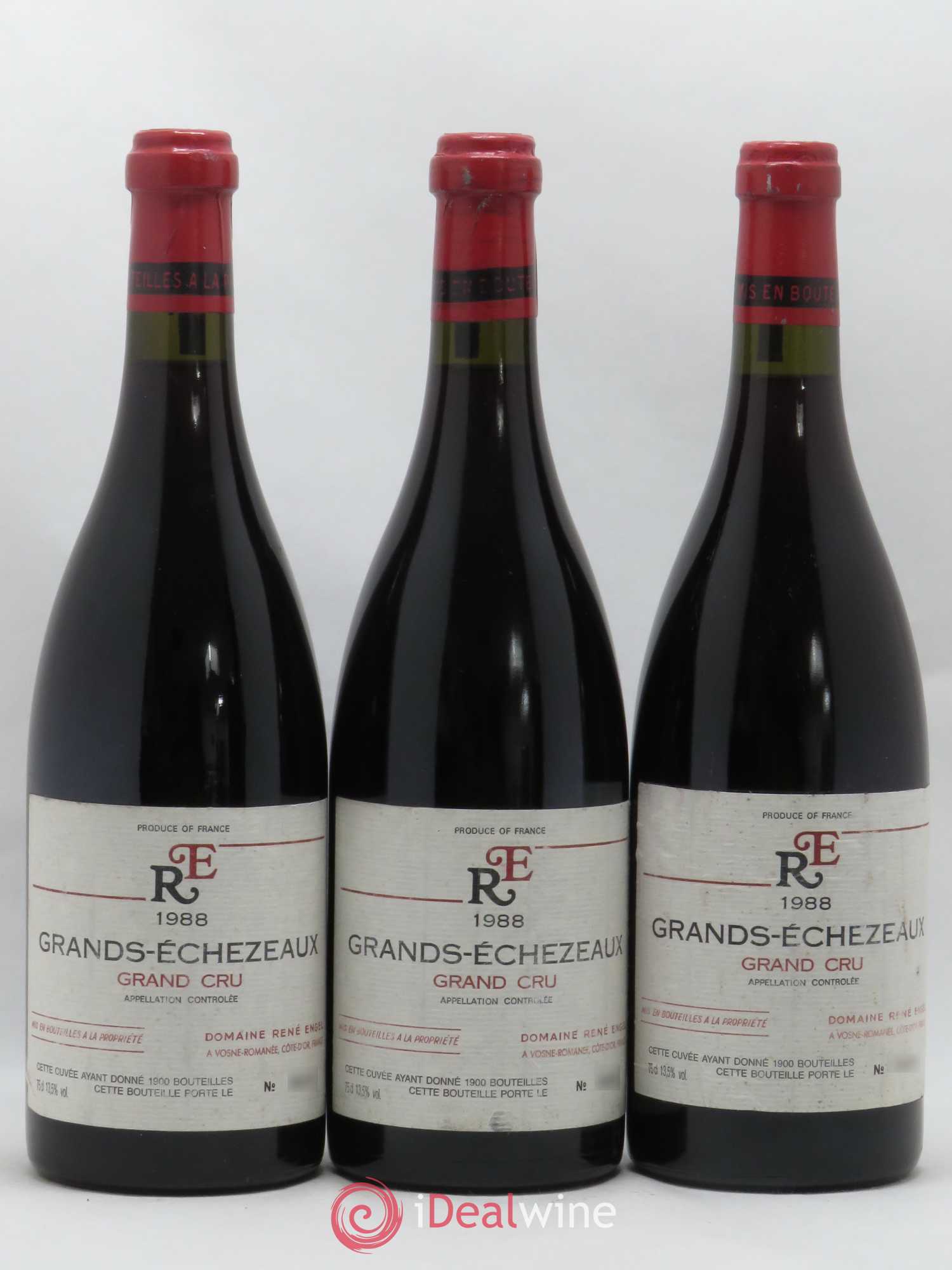 Grands-Echezeaux Grand Cru Domaine René Engel - Domaine Eugénie 1988 - Lot de 3 bouteilles - 0