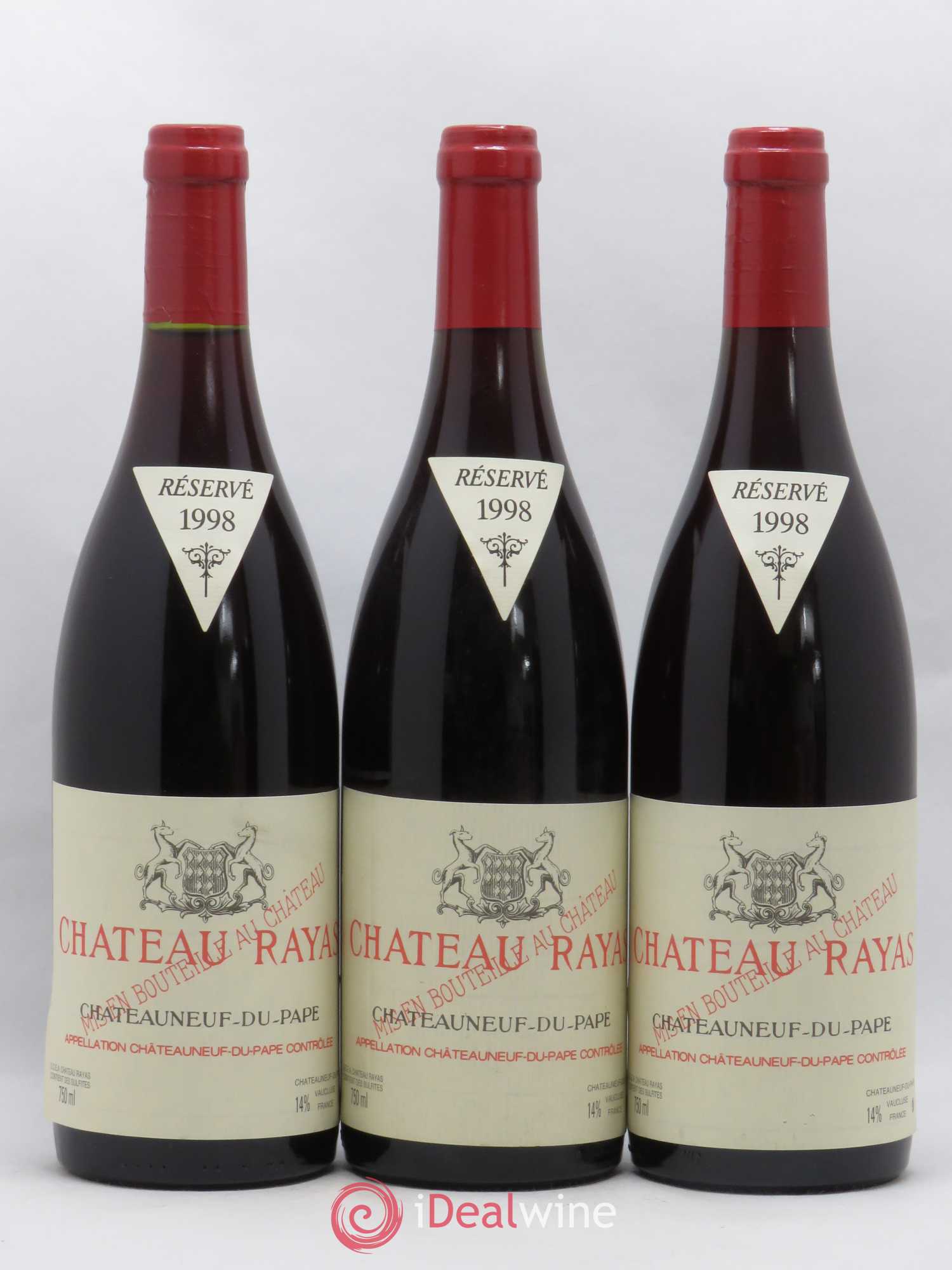 Châteauneuf-du-Pape Château Rayas Emmanuel Reynaud 1998 - Lot de 3 bouteilles - 0