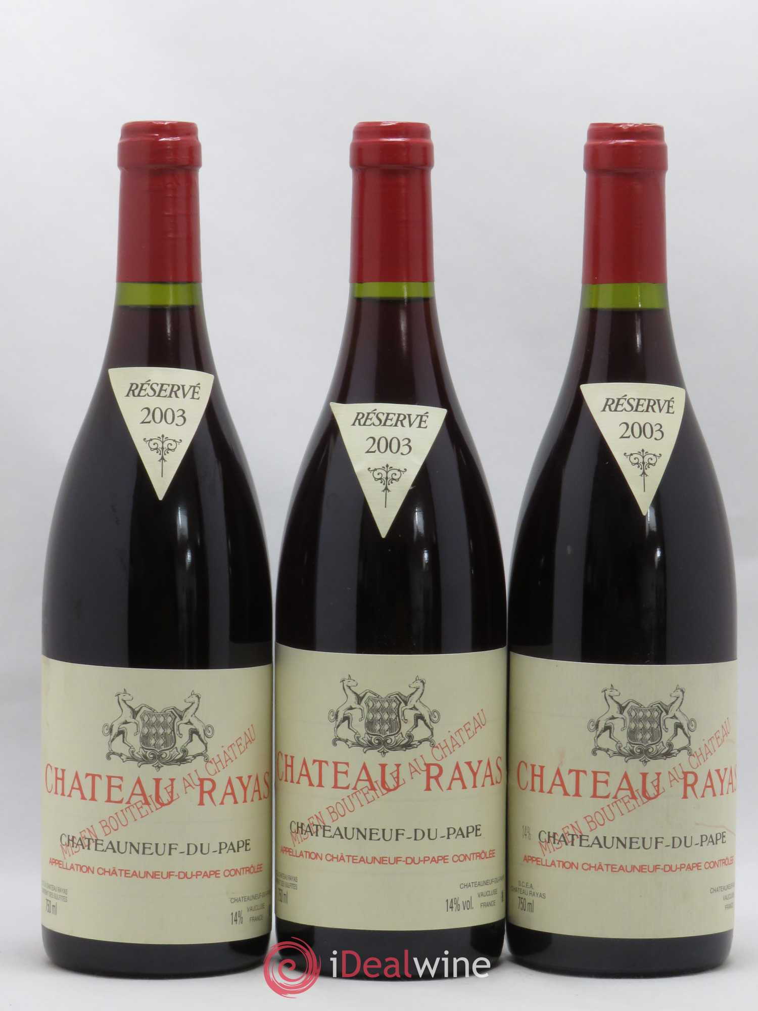 Châteauneuf-du-Pape Château Rayas Emmanuel Reynaud 2003 - Lot de 3 bouteilles - 0