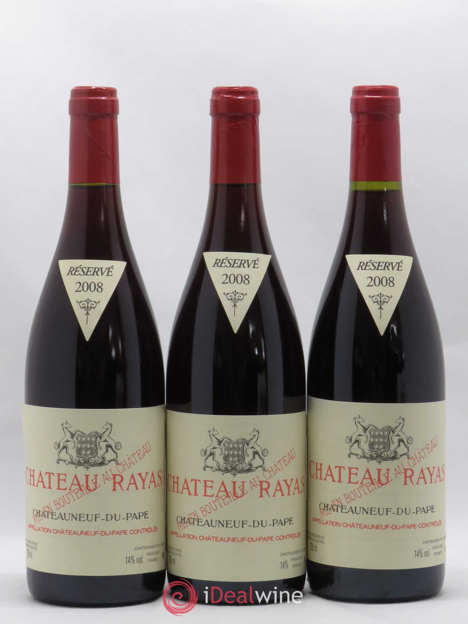 Châteauneuf-du-Pape Château Rayas Emmanuel Reynaud 2008 - Lot de 3 bouteilles - 0