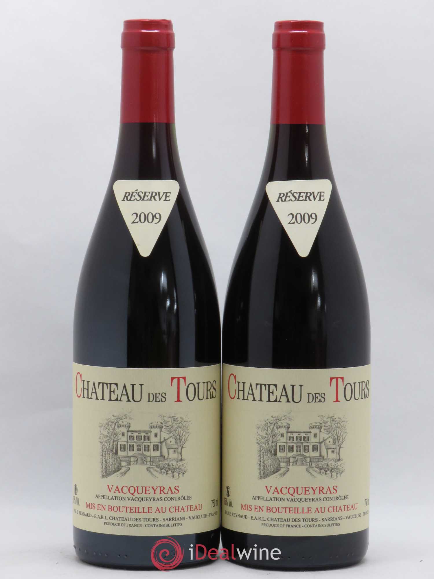 Vacqueyras Château des Tours Emmanuel Reynaud 2009 - Lot de 2 bouteilles - 0