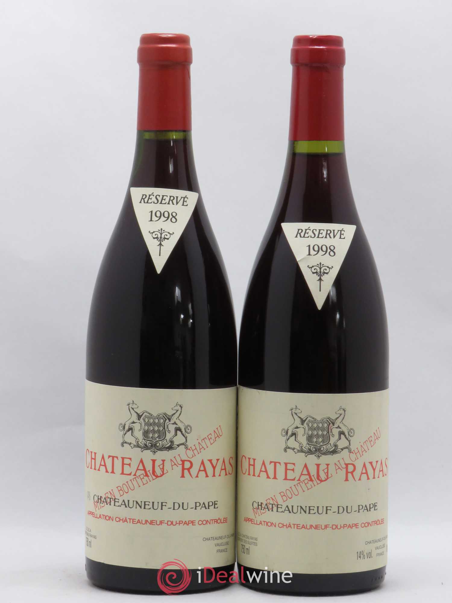 Châteauneuf-du-Pape Château Rayas Emmanuel Reynaud 1998 - Lot de 2 bouteilles - 0