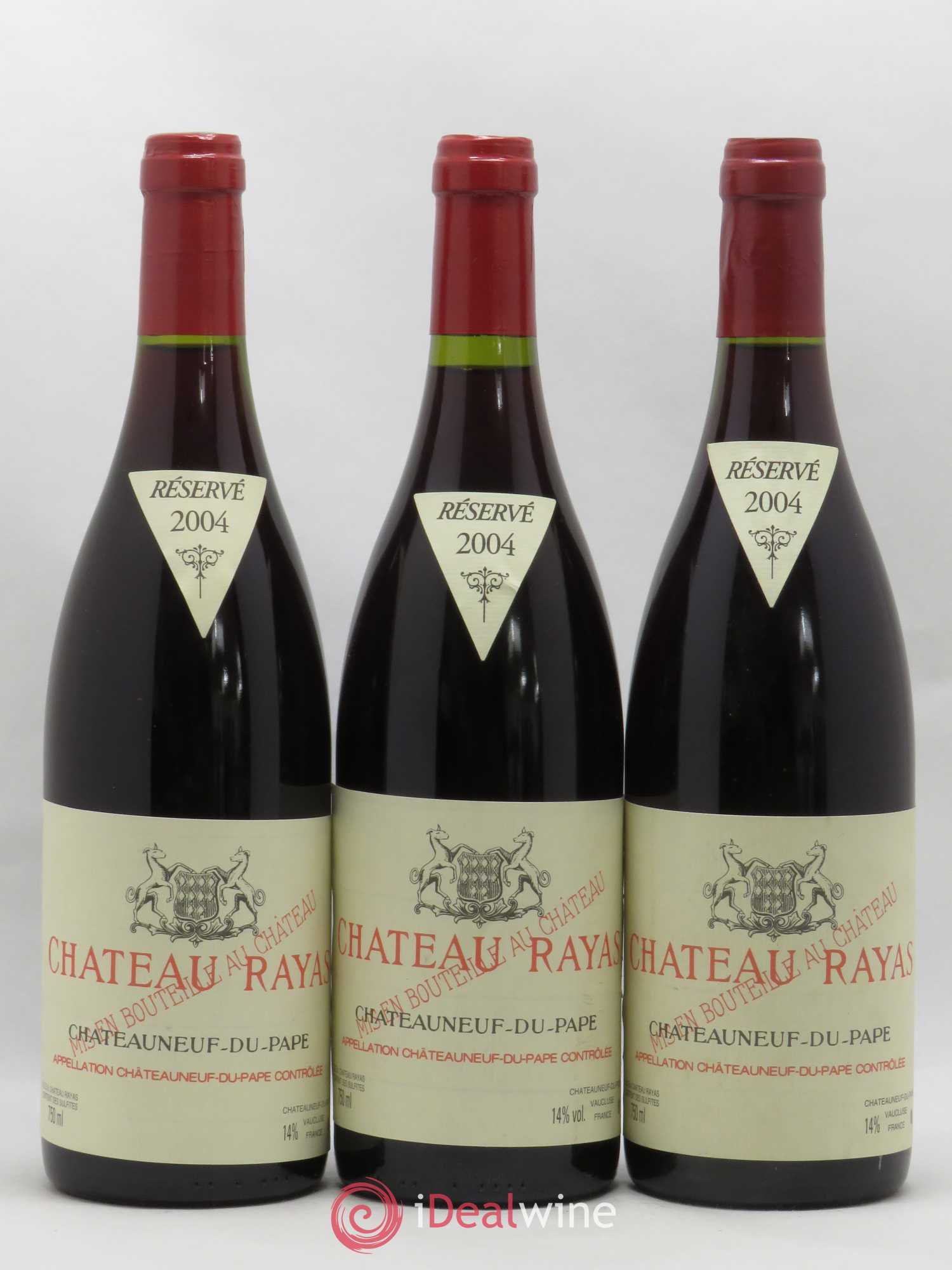 Châteauneuf-du-Pape Château Rayas Emmanuel Reynaud 2004 - Lot de 3 bouteilles - 0