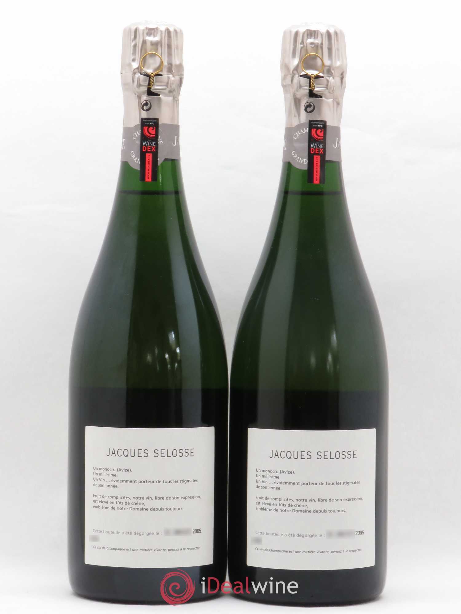 Blanc de Blancs Millésimé Jacques Selosse Extra Brut 1996 - Lot de 2 bouteilles - 1