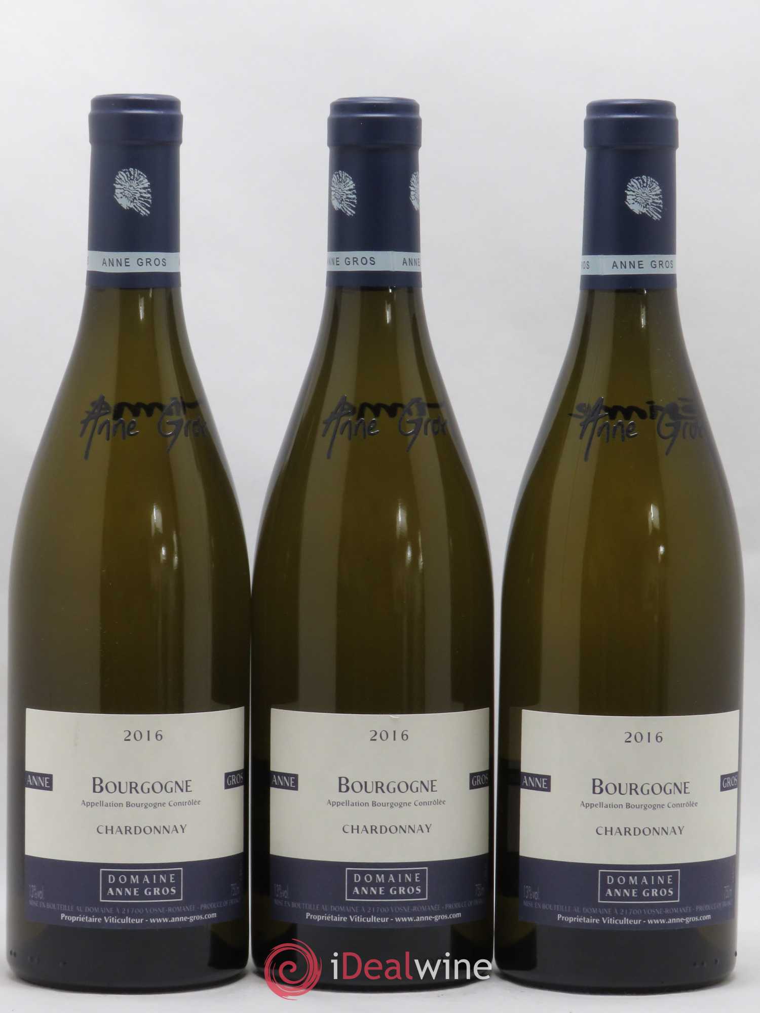 Bourgogne Chardonnay Anne Gros 2016 - Lot de 3 bouteilles - 0