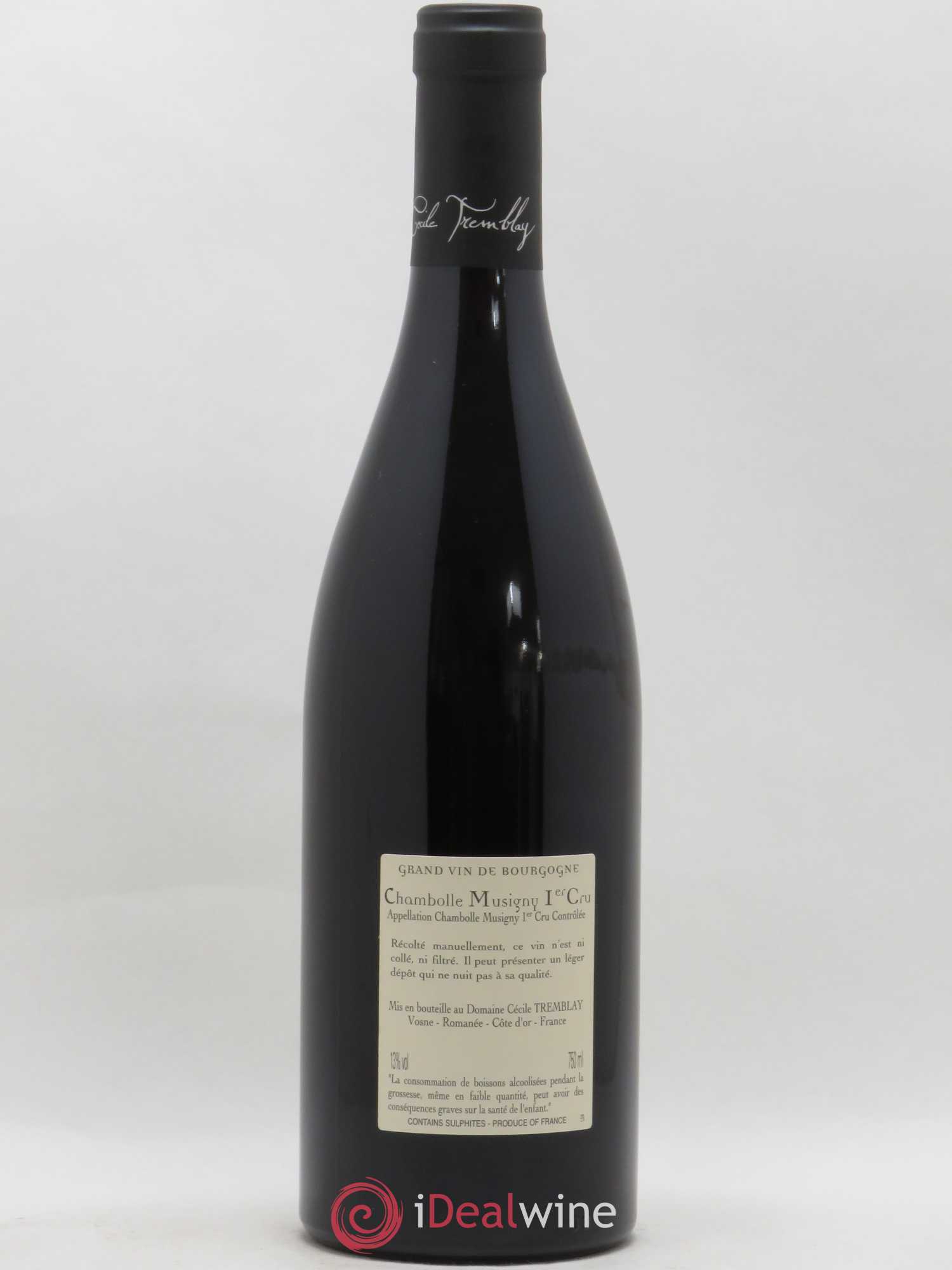 Chambolle-Musigny 1er Cru Les Feusselottes Cécile Tremblay 2017 - Lot de 1 bouteille - 1