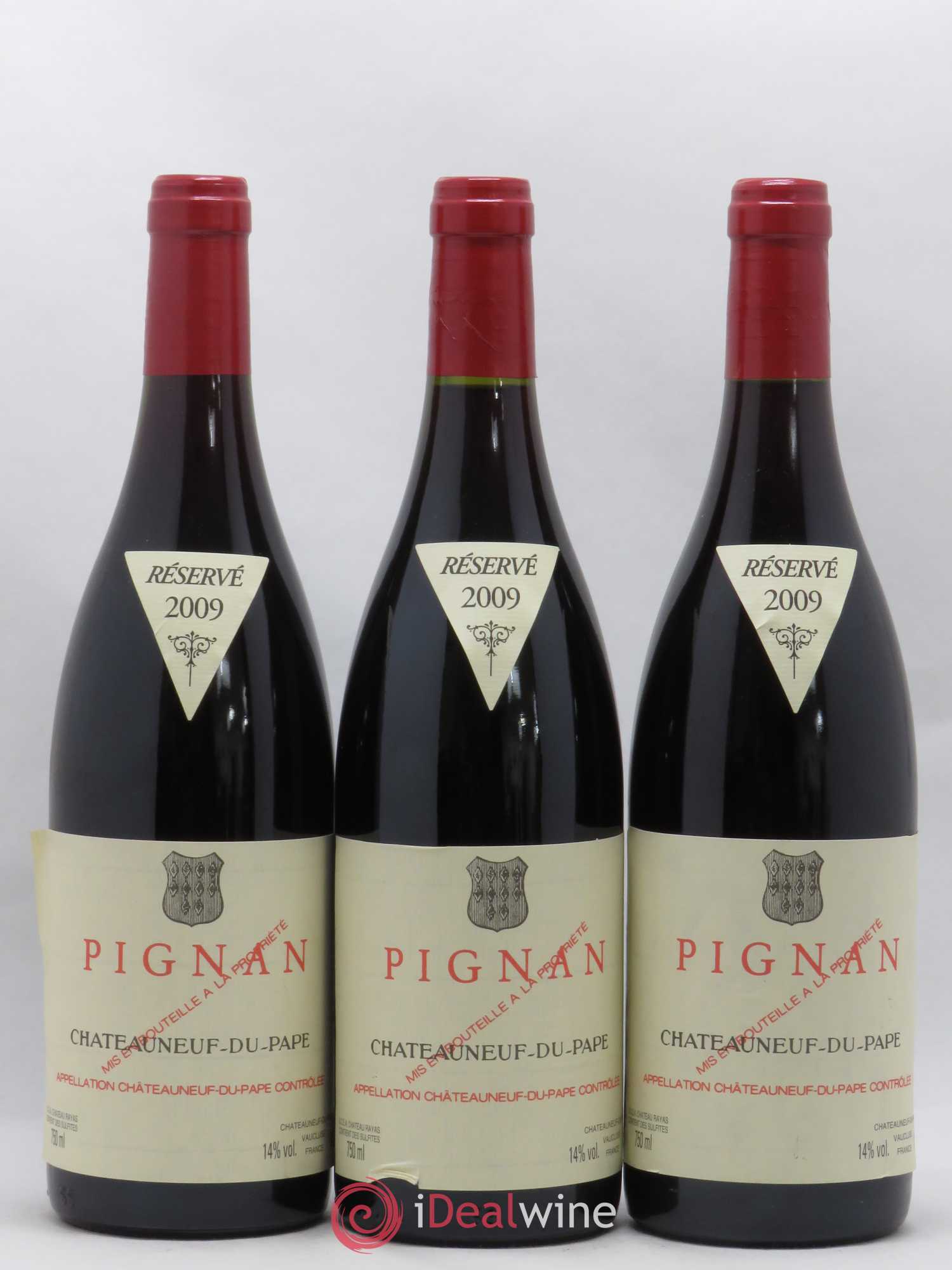 Châteauneuf-du-Pape Pignan Emmanuel Reynaud 2009 - Lot de 3 bouteilles - 0