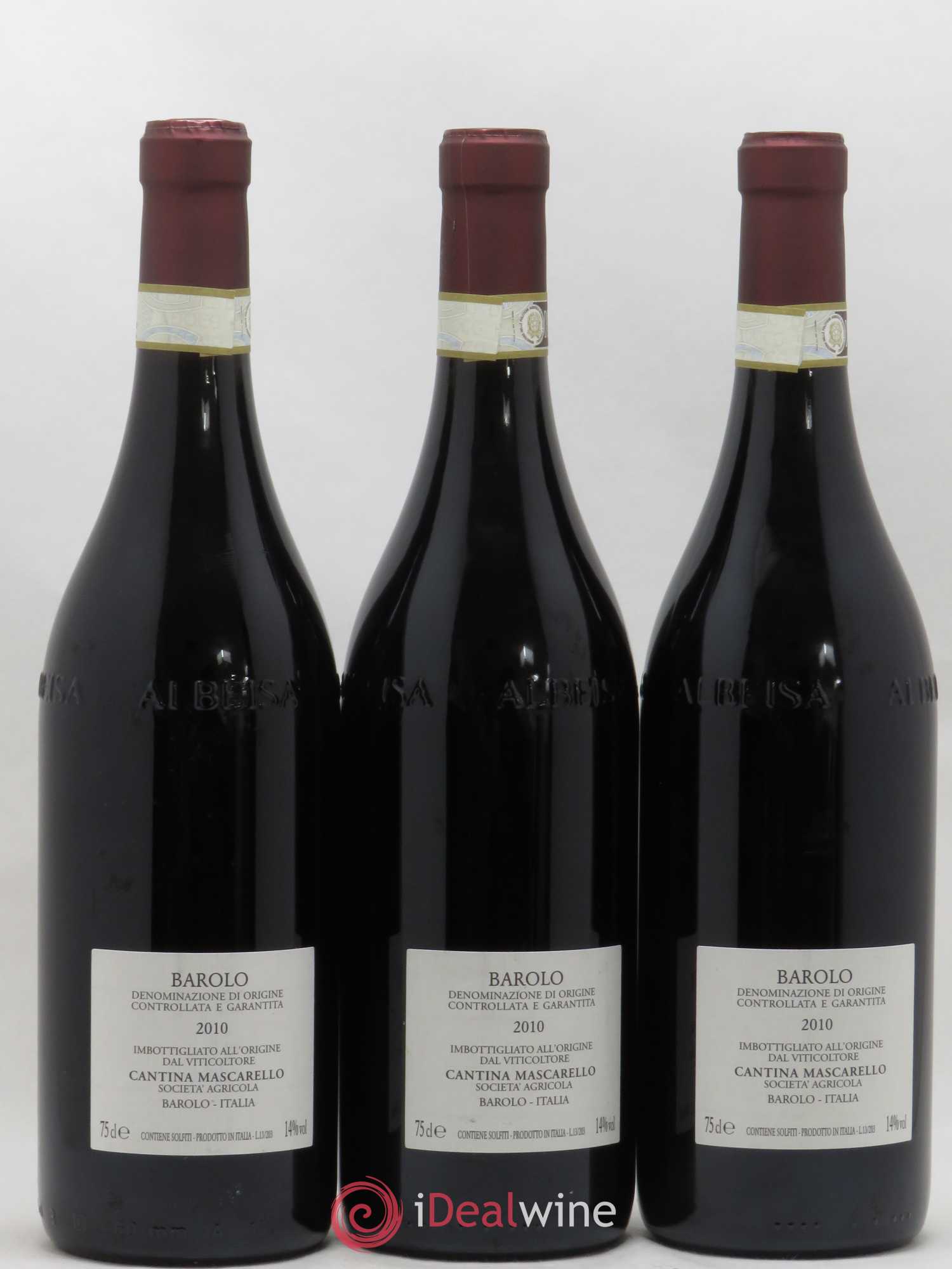 Barolo DOCG Bartolo Mascarello 2010 - Lot de 3 bouteilles - 1