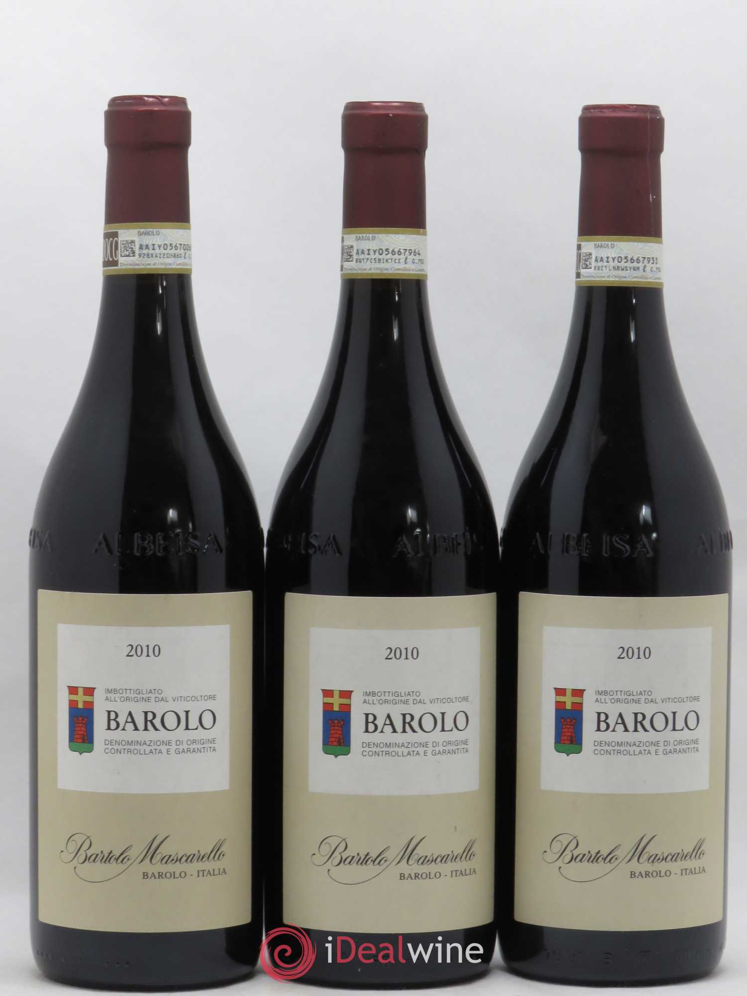 Barolo DOCG Bartolo Mascarello 2010 - Lot de 3 bouteilles - 0