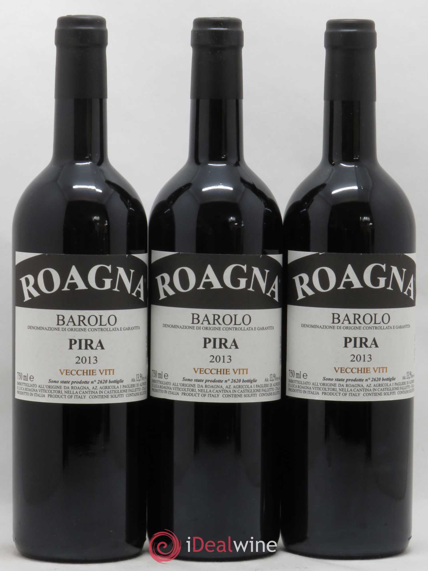 Barolo DOCG Pira Vecchie Viti Roagna 2013 - Lot de 3 bouteilles - 0