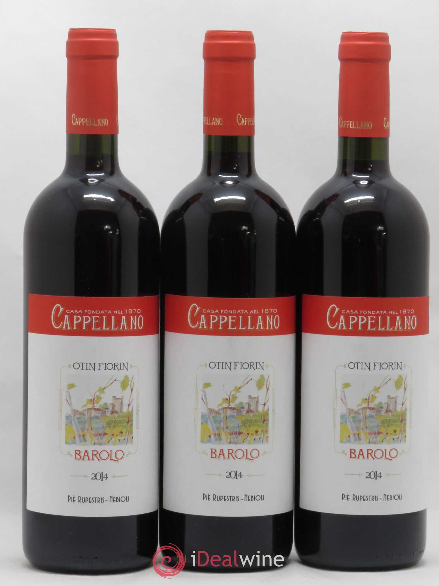 Barolo DOCG Pie Rupestris Cappellano 2014 - Lot de 3 bouteilles - 0