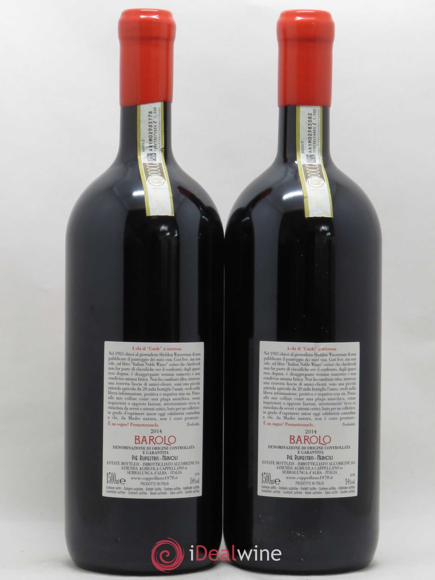 Barolo DOCG Pie Rupestris Cappellano 2014 - Posten von 2 Magnum - 1