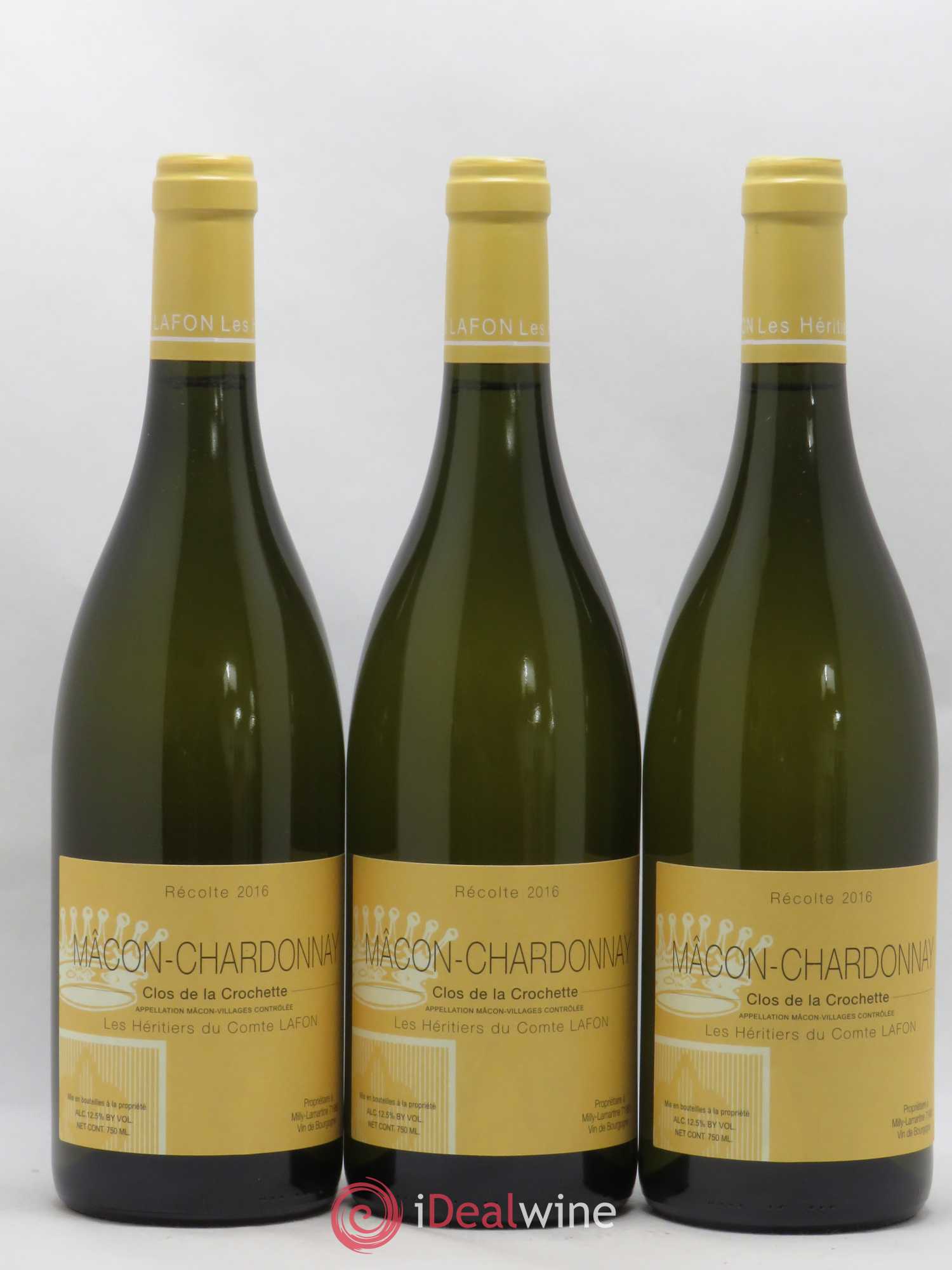 Mâcon Clos de la Crochette Héritiers du Comte Lafon (Domaine des) 2016 - Lot de 6 bouteilles - 1