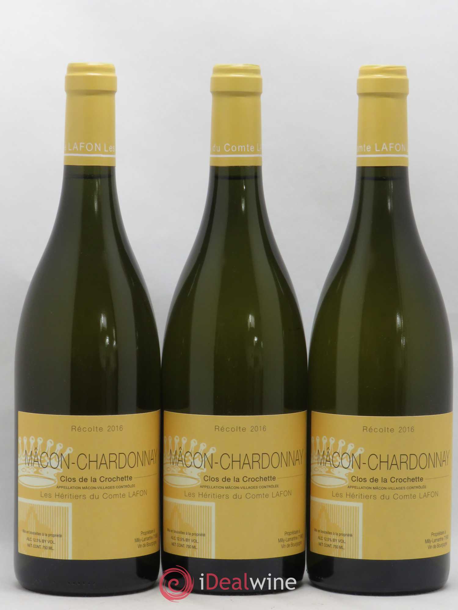 Mâcon Clos de la Crochette Héritiers du Comte Lafon (Domaine des) 2016 - Lot de 6 bouteilles - 1