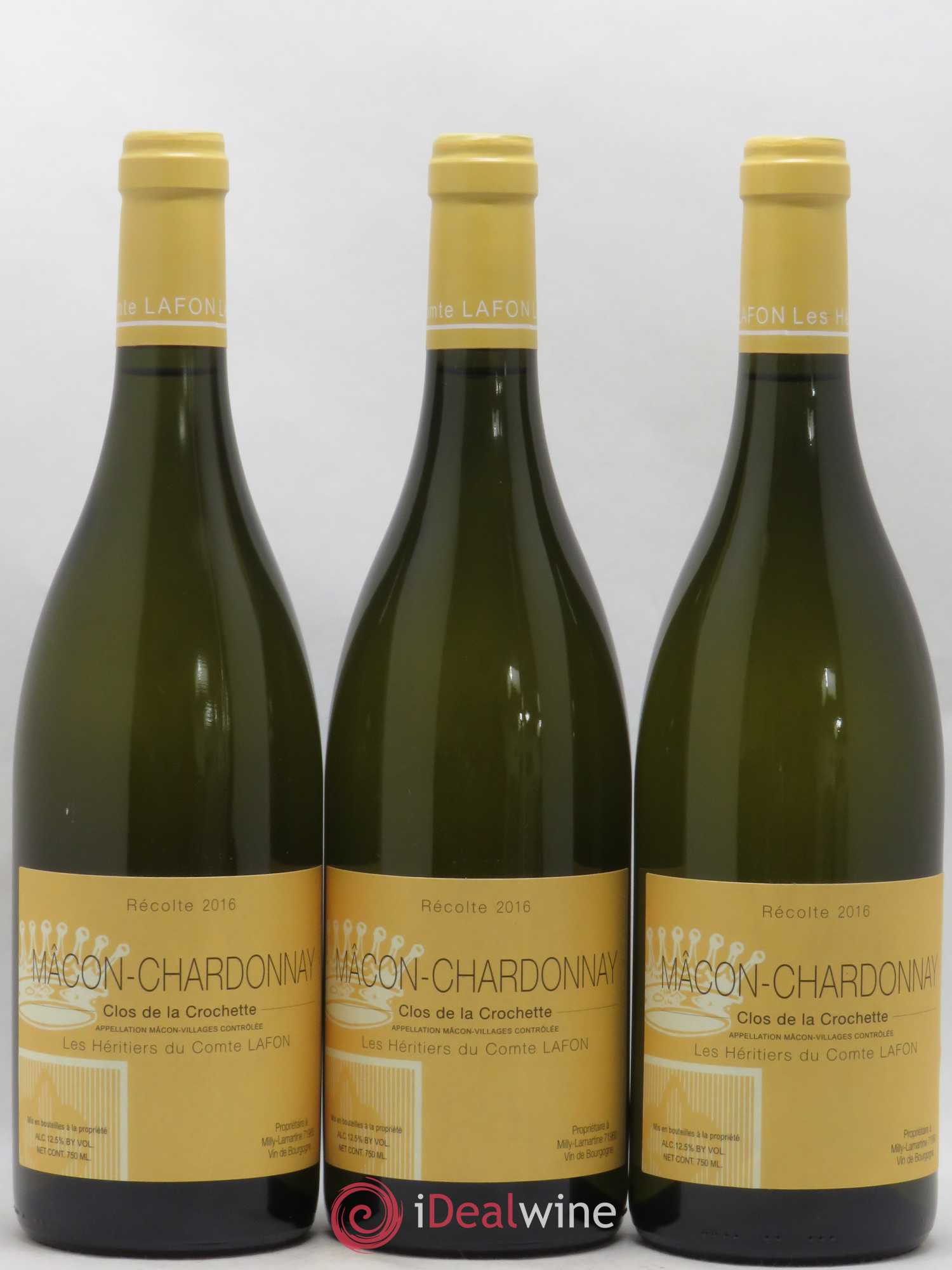 Mâcon Clos de la Crochette Héritiers du Comte Lafon (Domaine des) 2016 - Lot de 6 bouteilles - 2