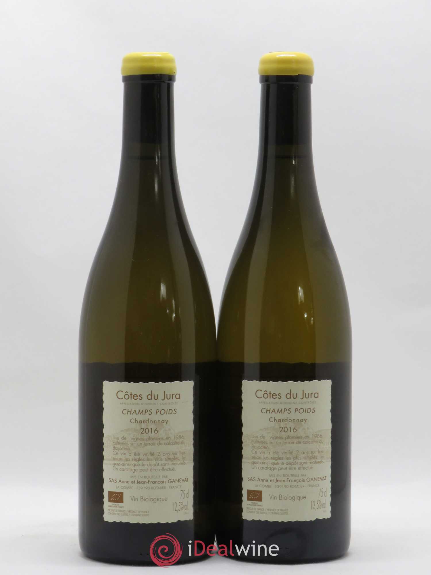 Côtes du Jura Champs Poids Anne et Jean François Ganevat 2016 - Lot de 2 bouteilles - 1