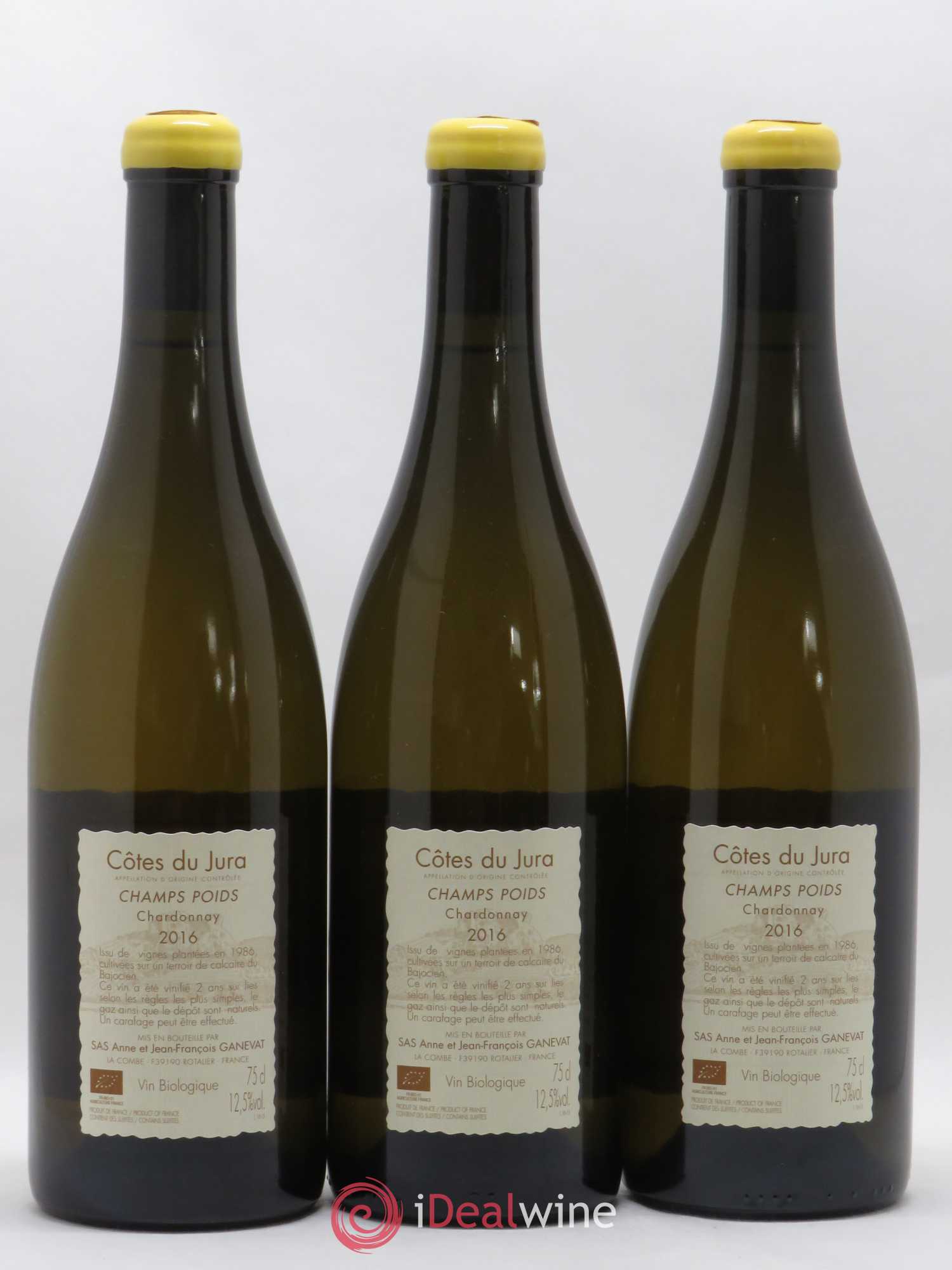 Côtes du Jura Champs Poids Anne et Jean François Ganevat 2016 - Lot de 3 bouteilles - 1