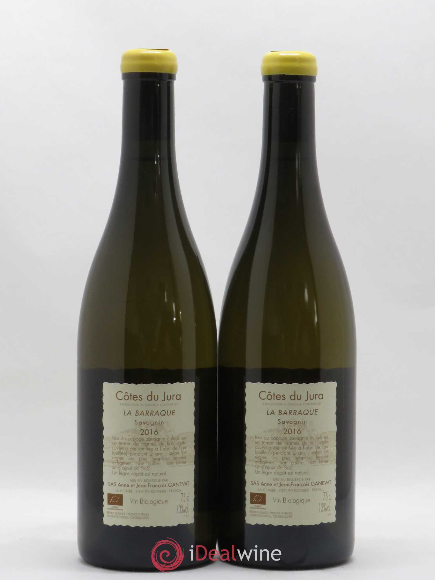 Côtes du Jura La Barraque Savagnin Anne et Jean François Ganevat 2016 - Lot de 2 bouteilles - 1