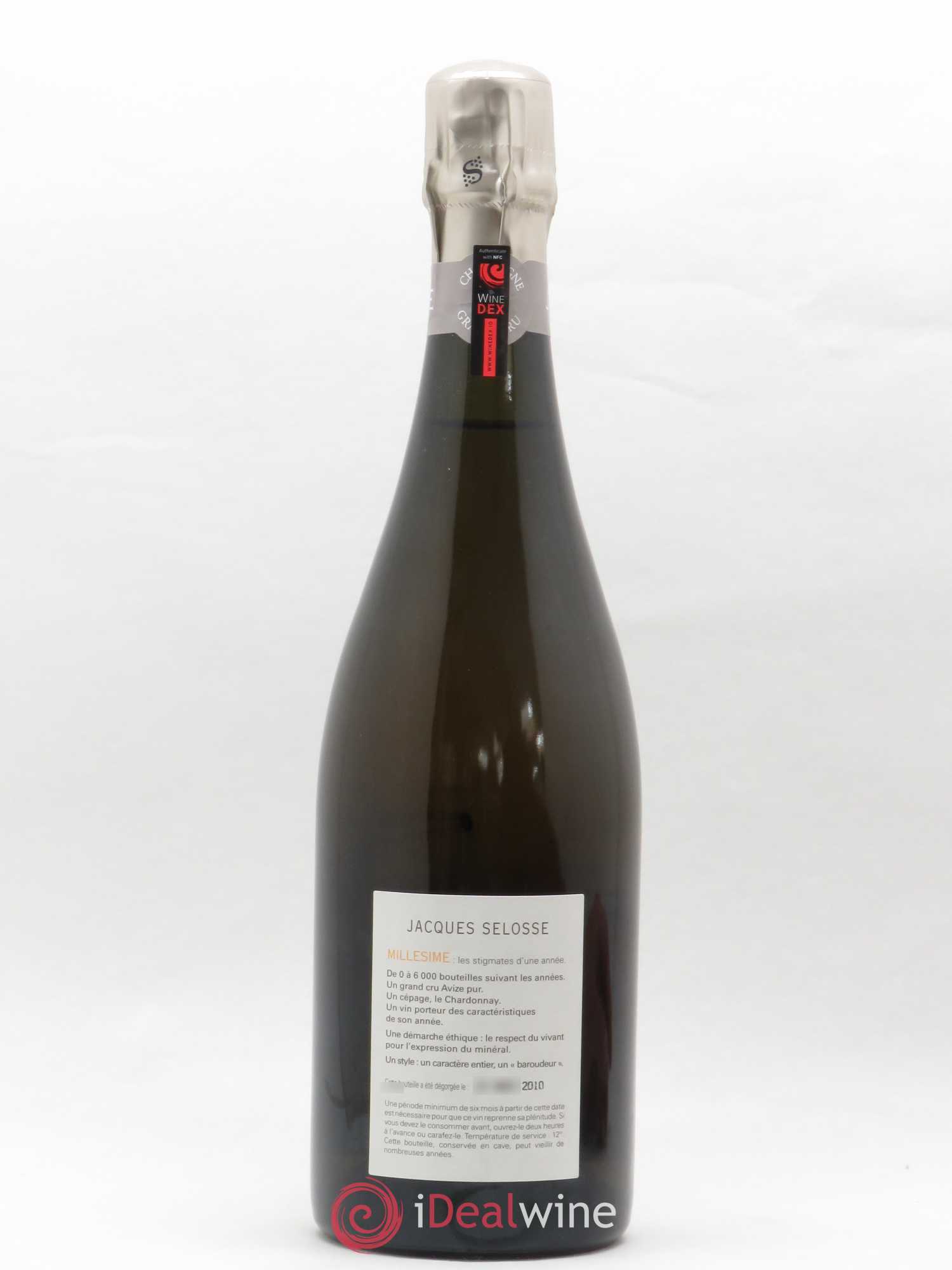 Blanc de Blancs Millésimé Jacques Selosse Extra Brut 1999 - Lot de 1 bouteille - 1