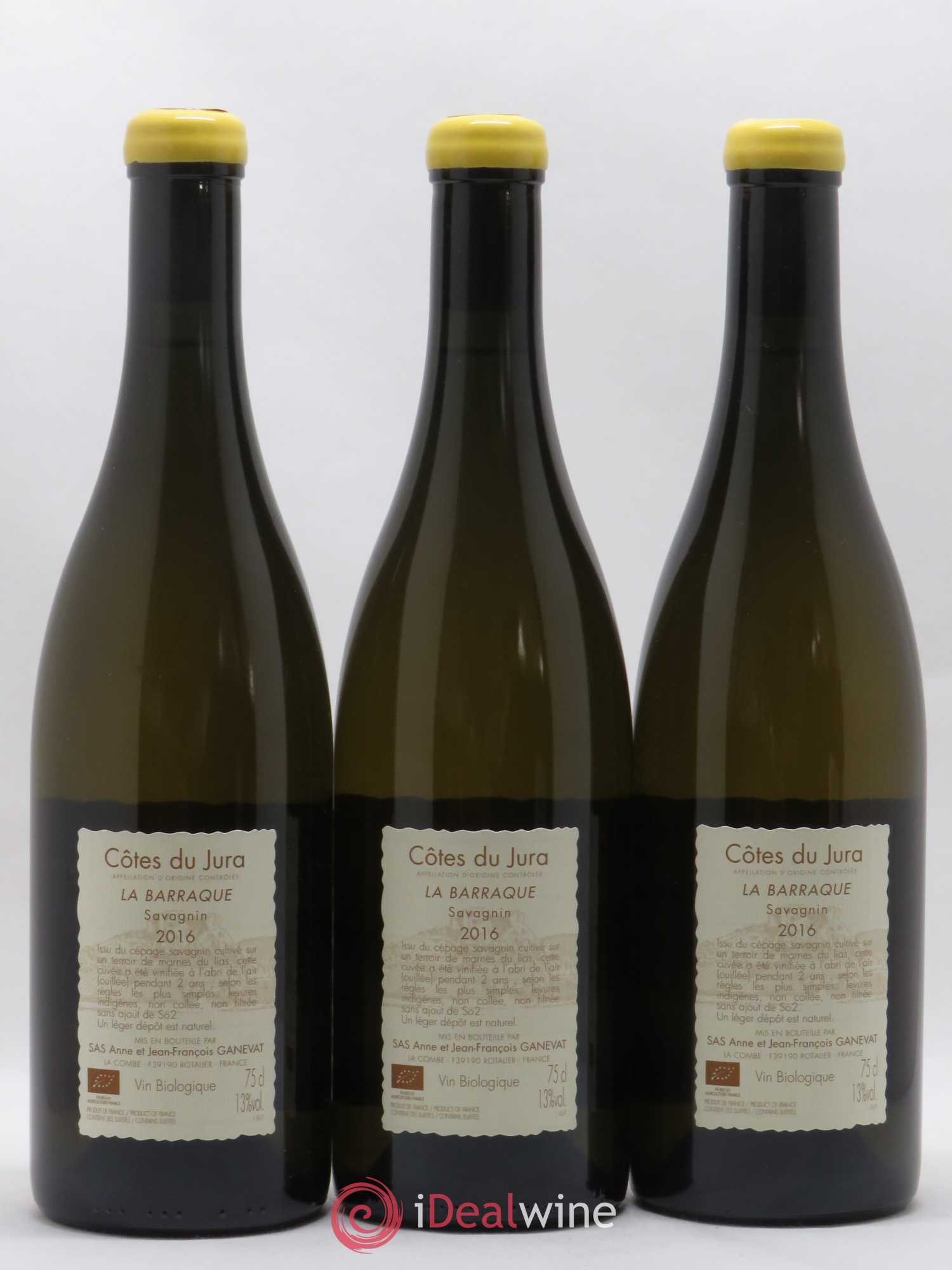 Côtes du Jura La Barraque Savagnin Anne et Jean François Ganevat 2016 - Lot de 3 bouteilles - 1