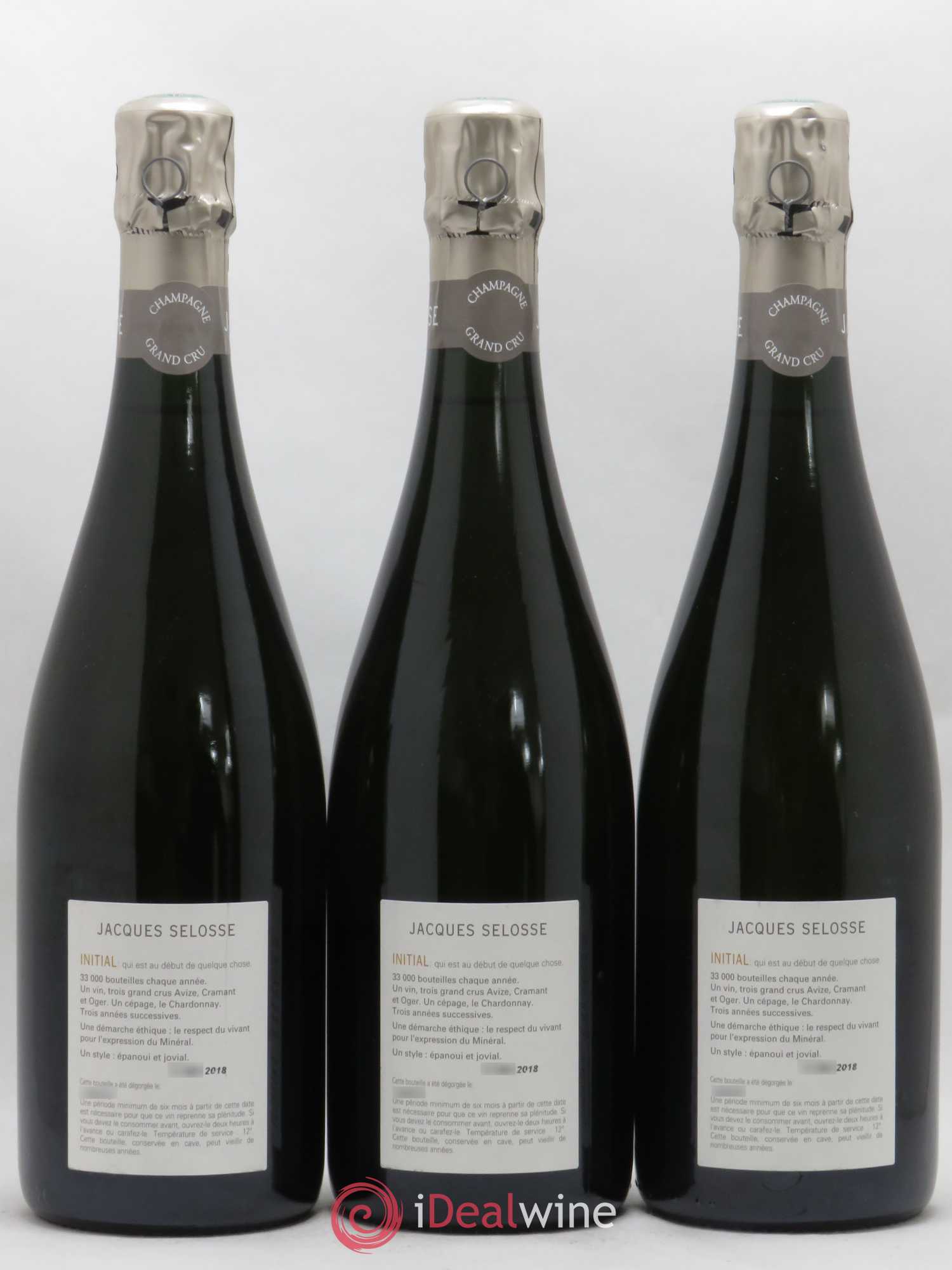 Initial Brut Jacques Selosse - Lot de 3 bouteilles - 1