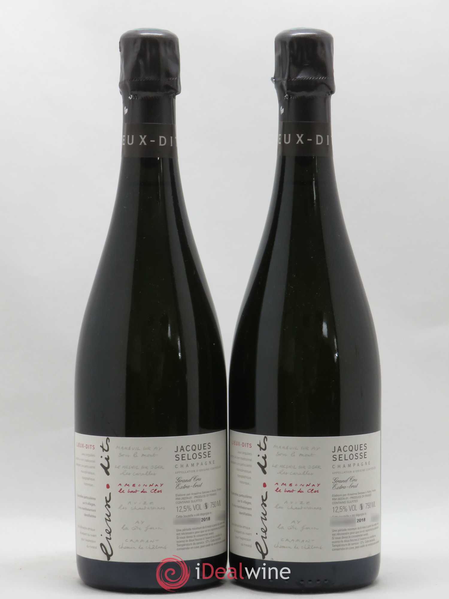 Ambonnay Le Bout du Clos Grand Cru Extra-Brut Jacques Selosse - Lot de 2 bouteilles - 0
