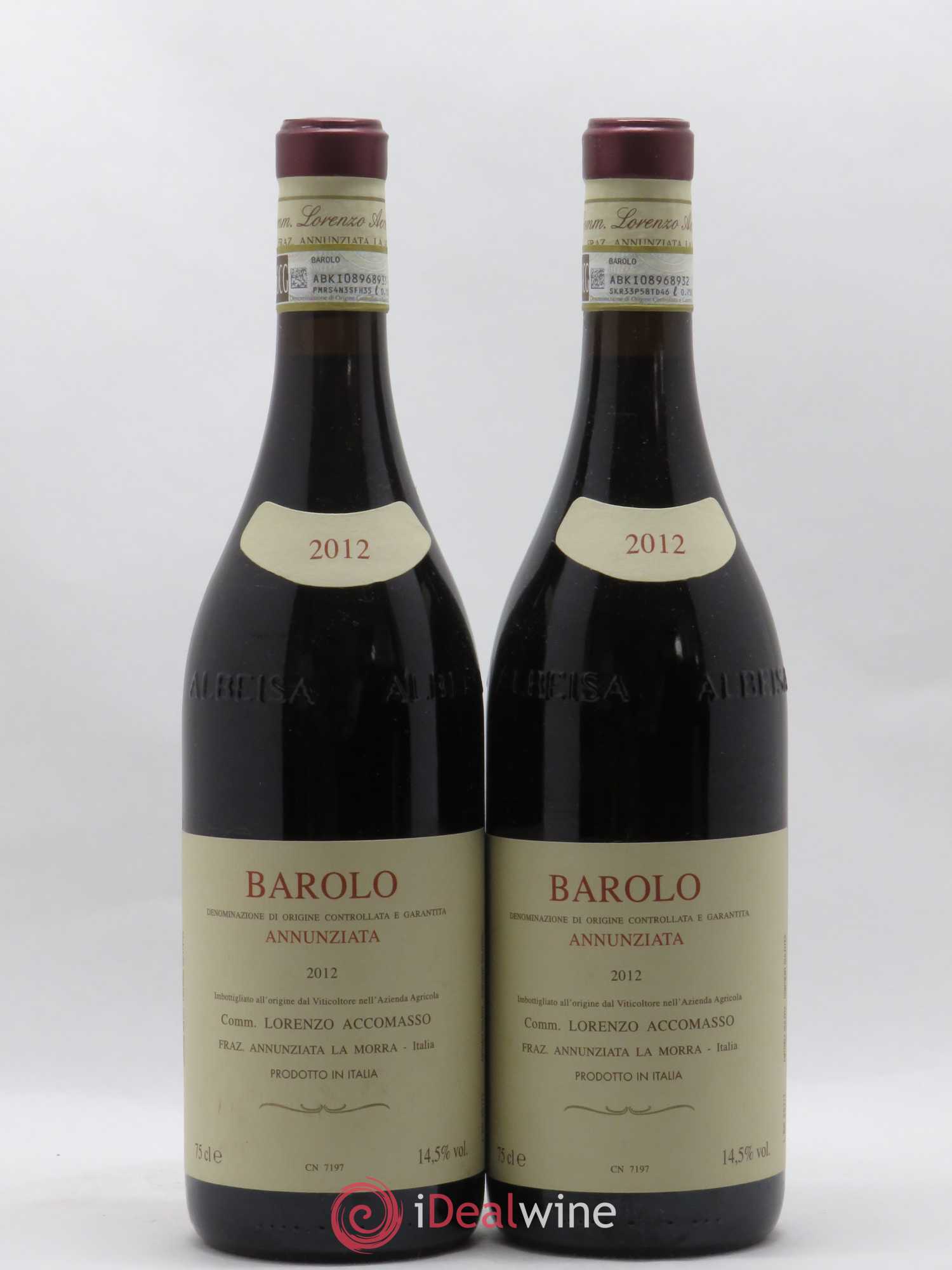 Barolo DOCG Annunziata Riserva Lorenzo Accomasso 2012 - Lot de 2 bouteilles - 0
