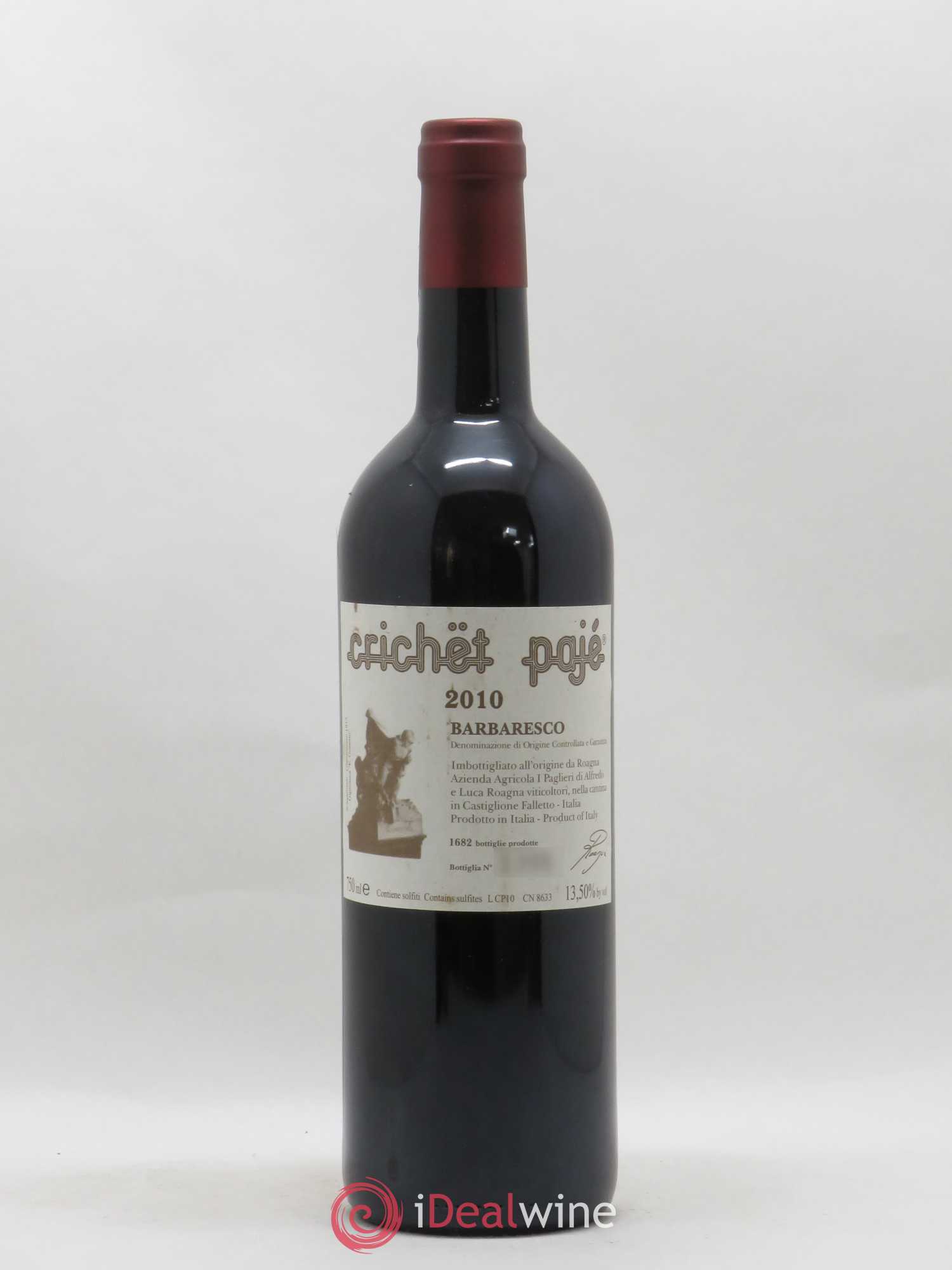 Barbaresco DOCG Crichet Pajé Roagna 2010 - Lot de 1 bouteille - 0