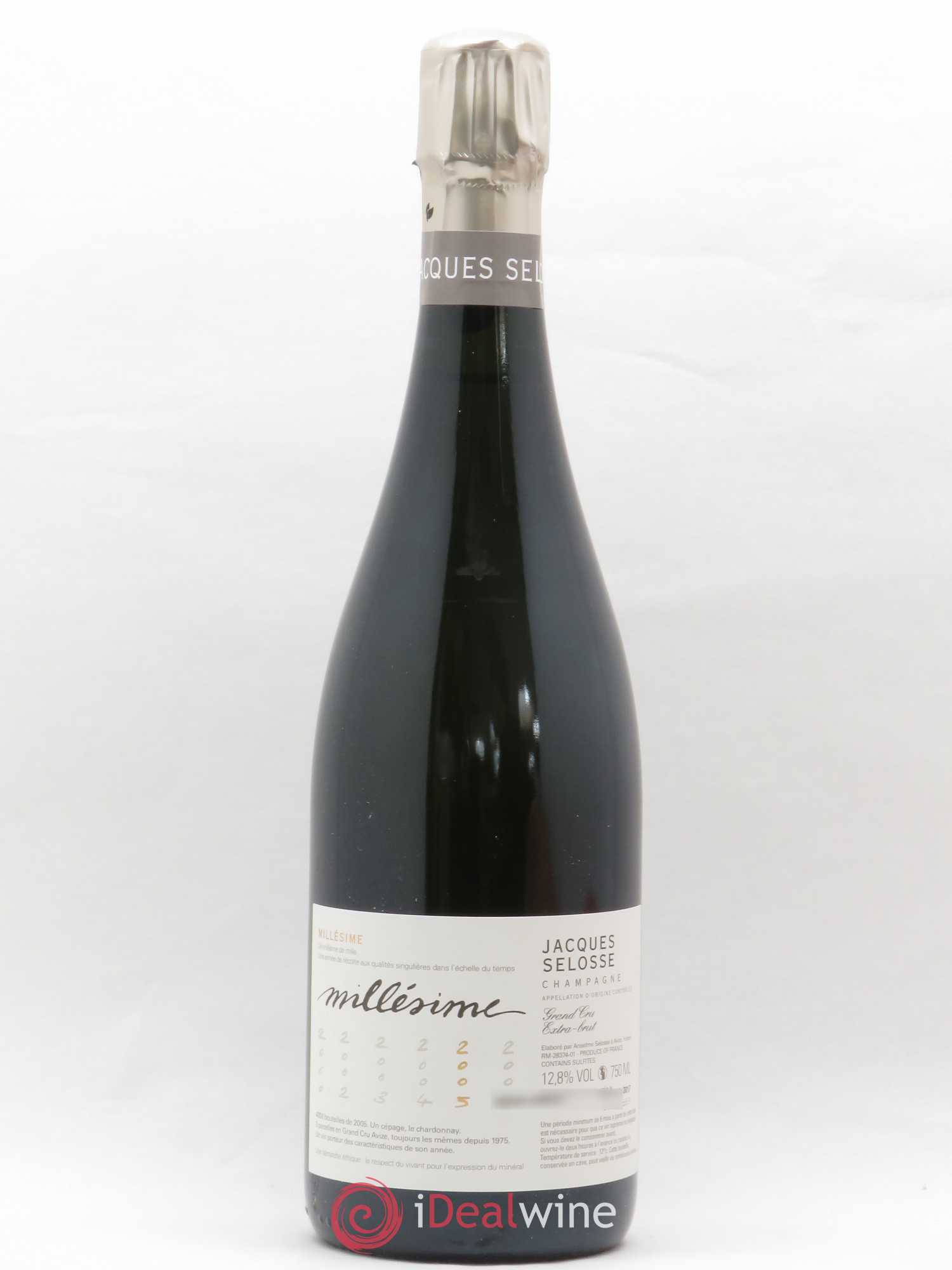 Blanc de Blancs Millésimé Jacques Selosse Extra Brut 2005 - Lot de 1 bouteille - 0