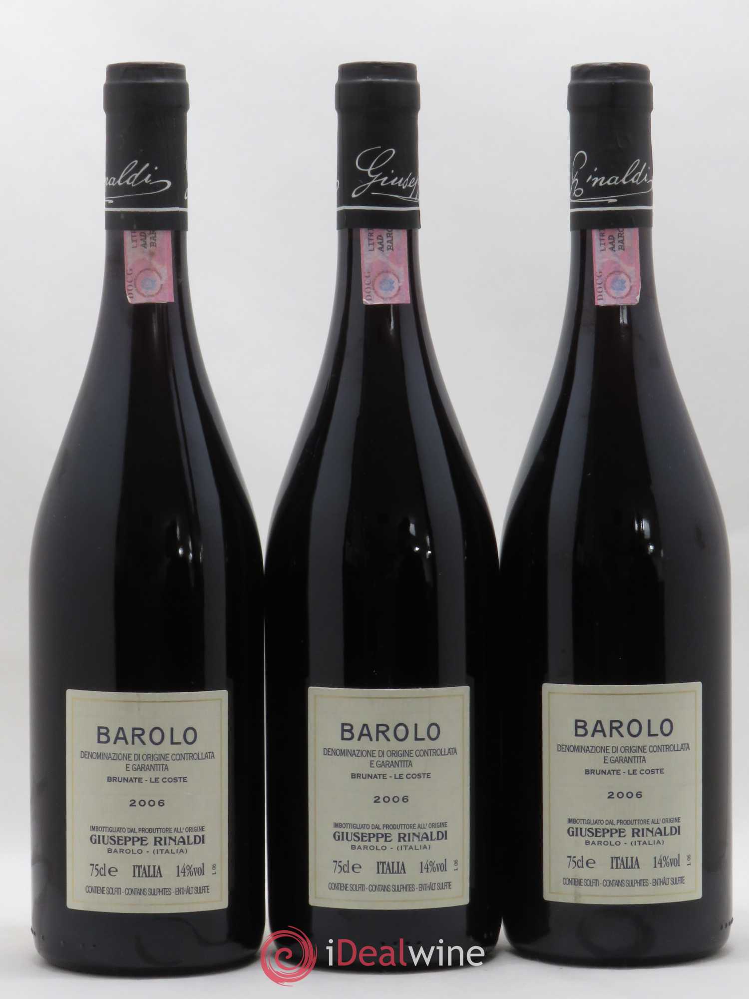 Barolo DOCG Brunate Le Coste Giuseppe Rinaldi 2006 - Lot of 3 bottles - 1