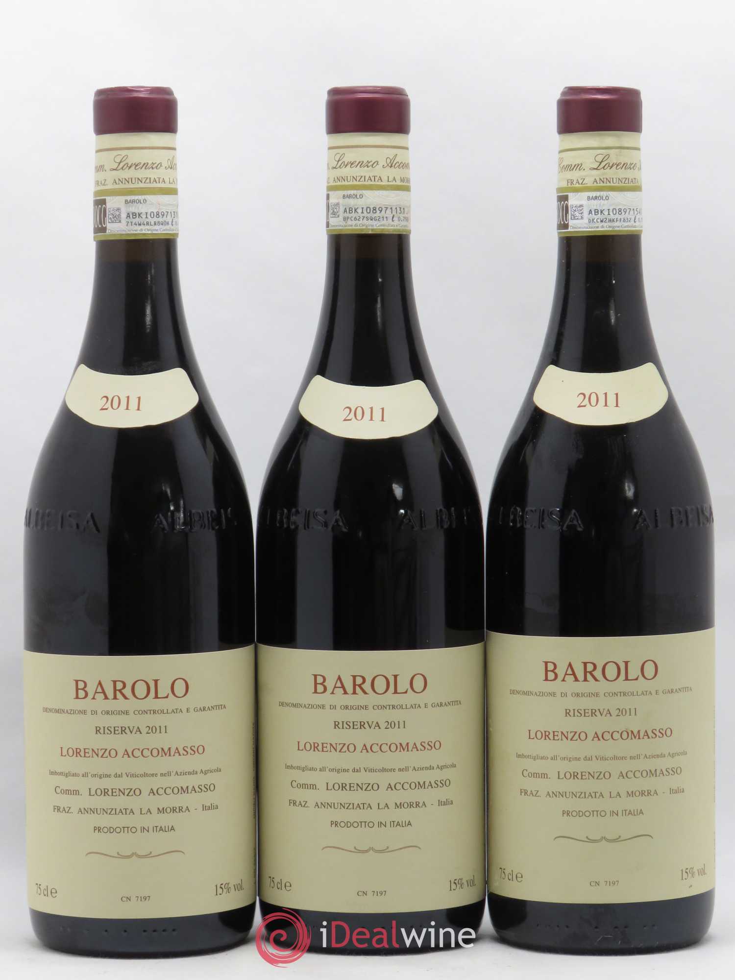 Barolo DOCG Riserva Lorenzo Accomasso 2011 - Lot de 3 bouteilles - 0