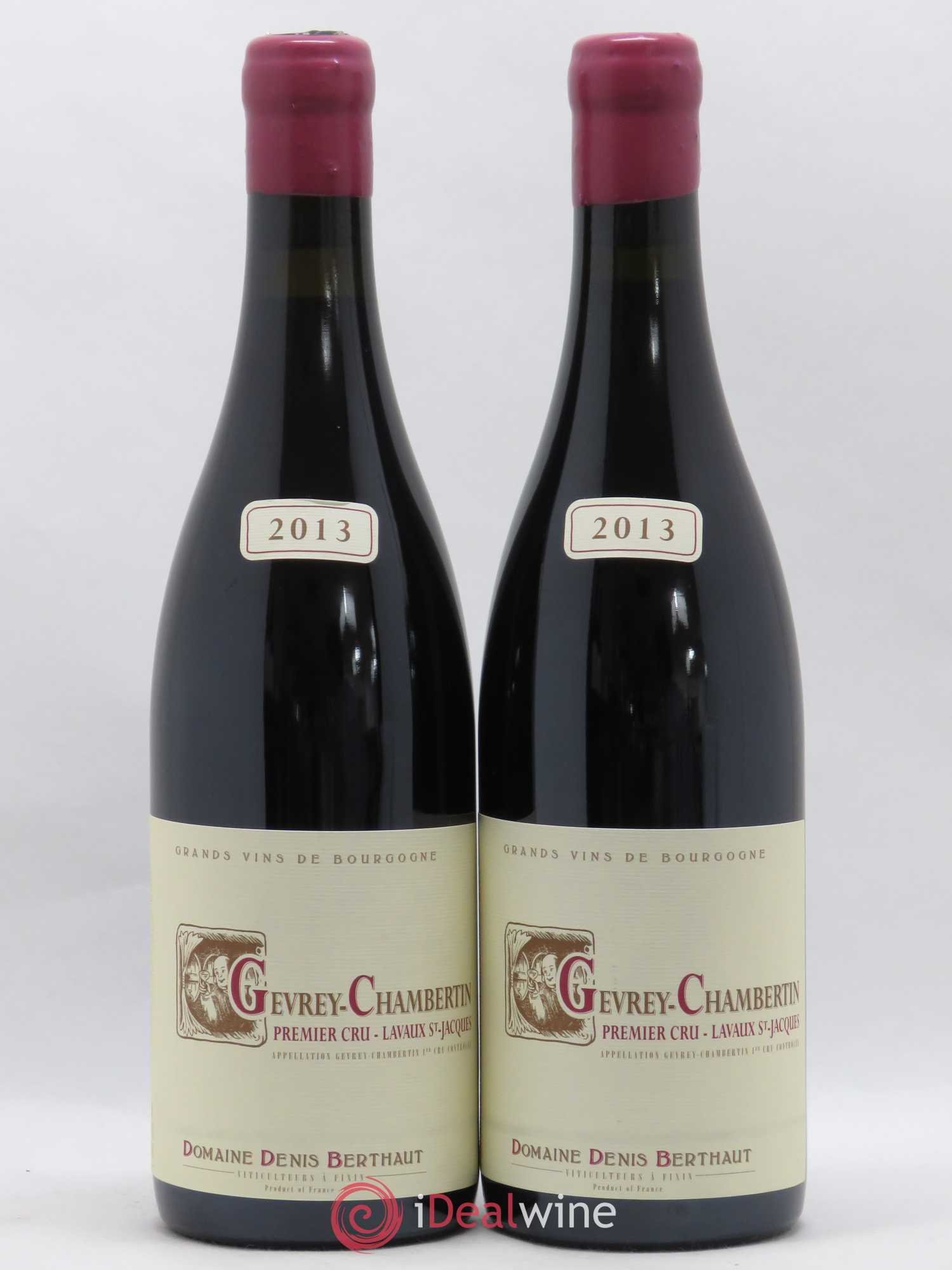 Gevrey-Chambertin 1er Cru Lavaux Saint Jacques Denis Berthaut 2013 - Posten von 2 Flaschen - 0
