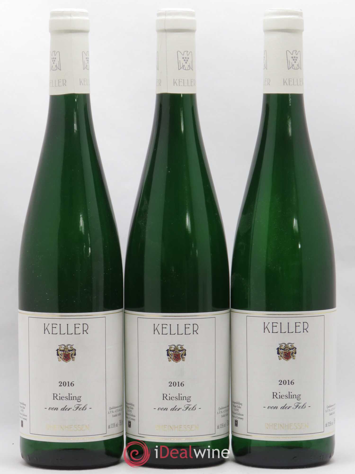 Riesling Rheinhessen Von der Fels Weingut Keller 2016 - Lotto di 3 bottiglie - 0