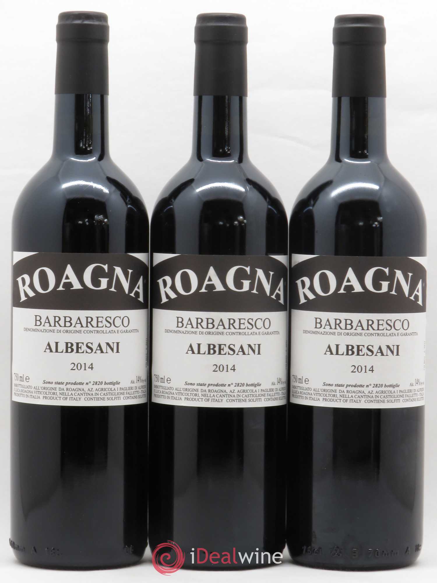 Barbaresco DOCG Albesani Roagna 2014 - Lot de 3 bouteilles - 0