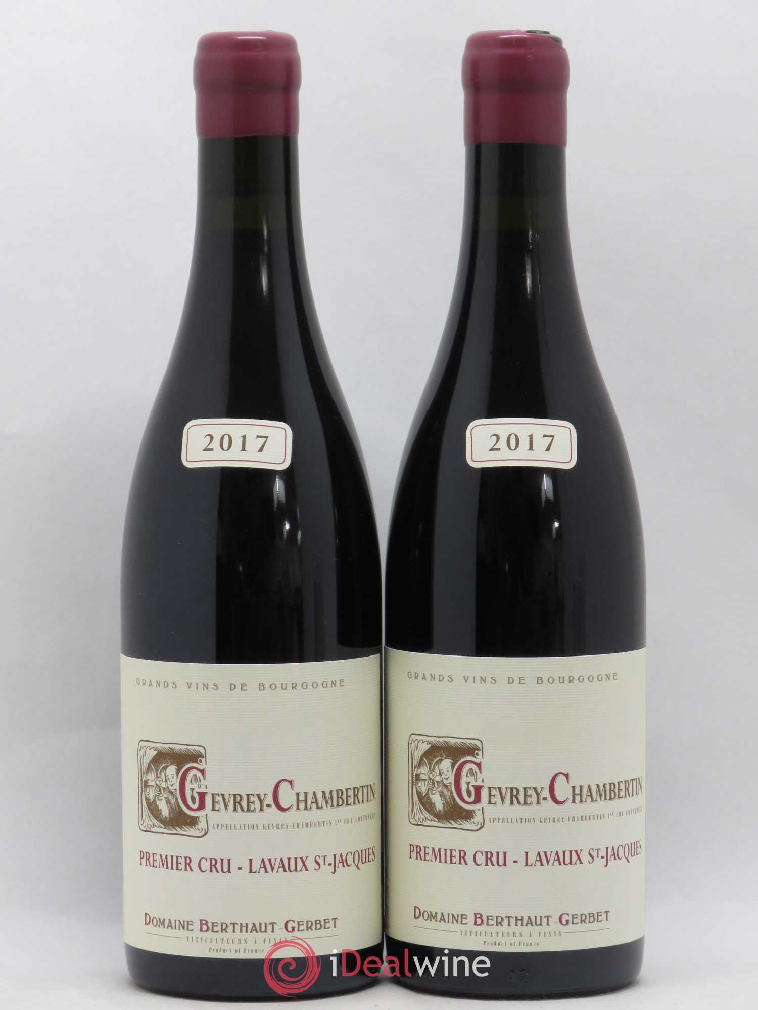 Gevrey-Chambertin 1er Cru Lavaux Saint Jacques Berthaut Gerbet 2017 - Posten von 2 Flaschen - 0