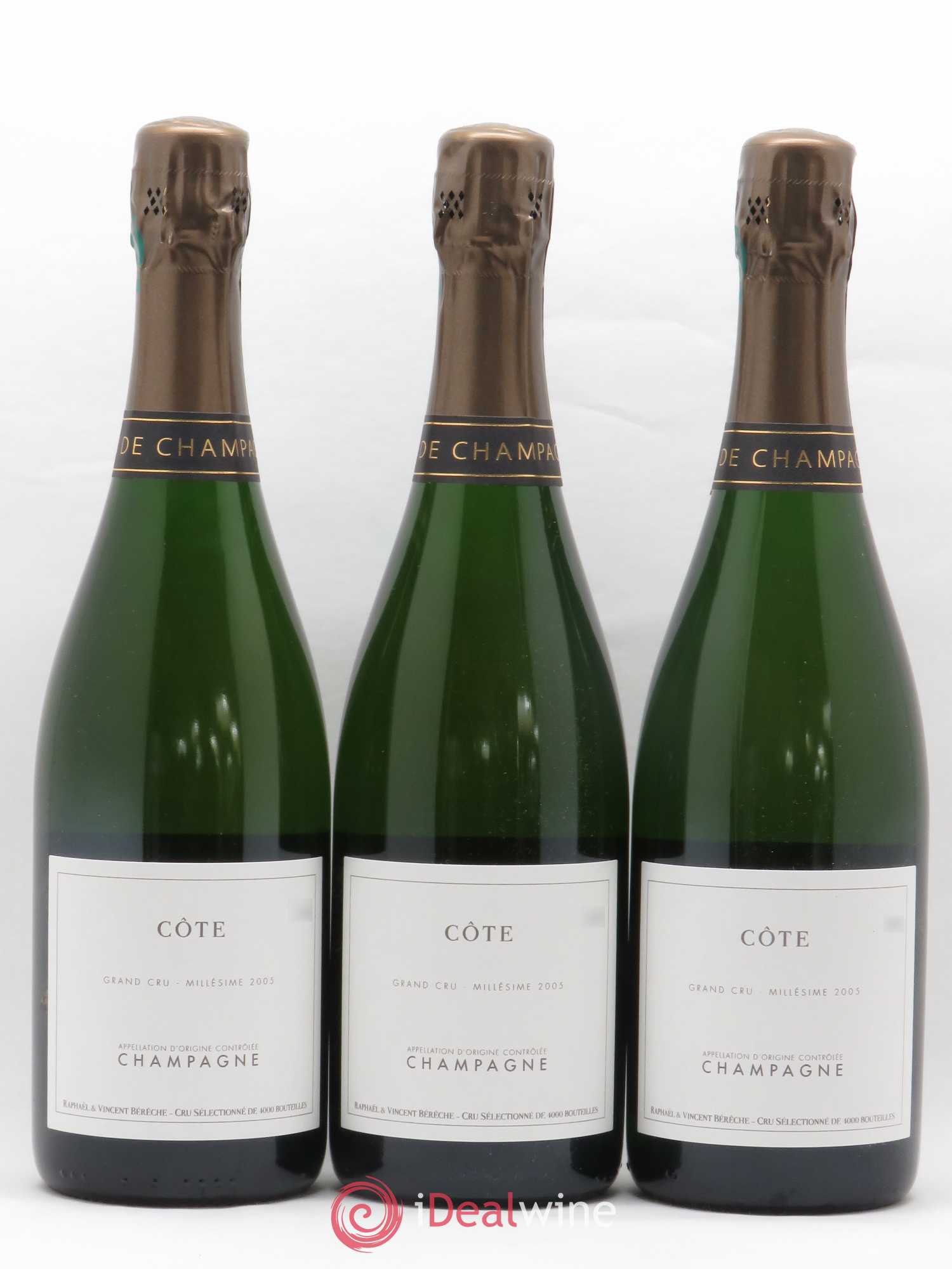 Côte Grand Cru Extra-Brut Bérêche et Fils 2005 - Lot de 3 bouteilles - 0