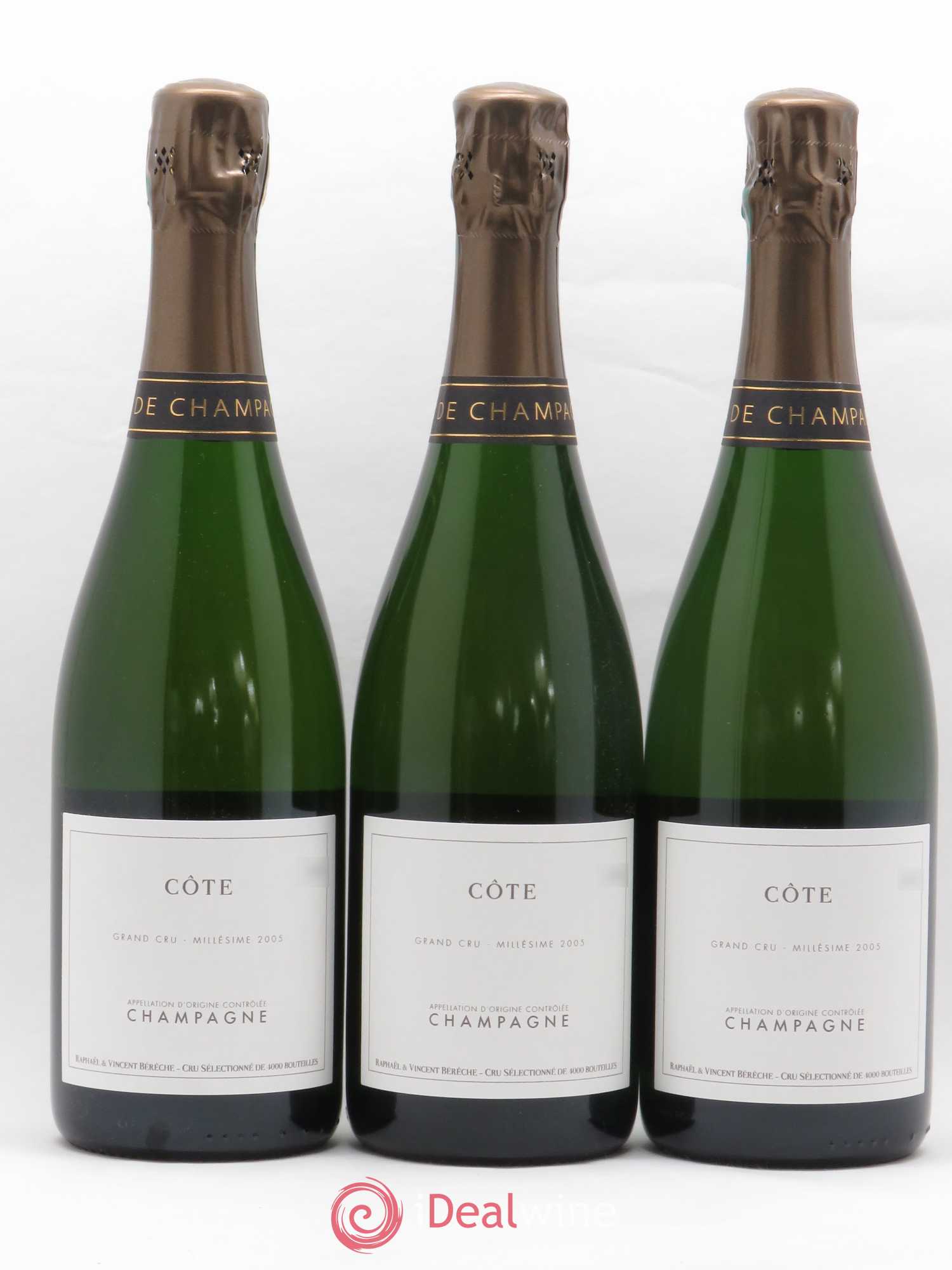 Côte Grand Cru Extra-Brut Bérêche et Fils 2005 - Lot de 3 bouteilles - 0