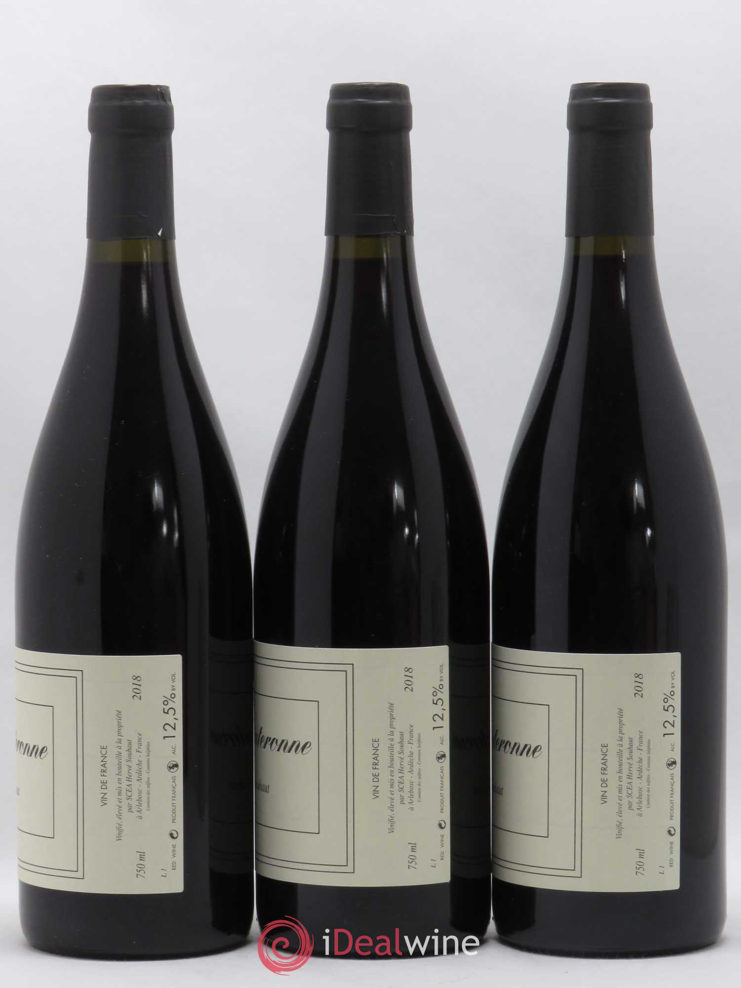 Ardèche La Souteronne Hervé Souhaut - Domaine Romaneaux-Destezet 2018 - Lot de 3 bouteilles - 1