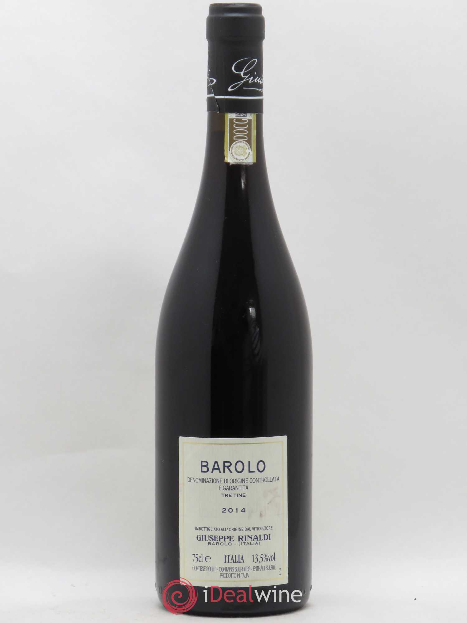 Barolo DOCG Tre Tine Giuseppe Rinaldi 2014 - Lot de 1 bouteille - 1