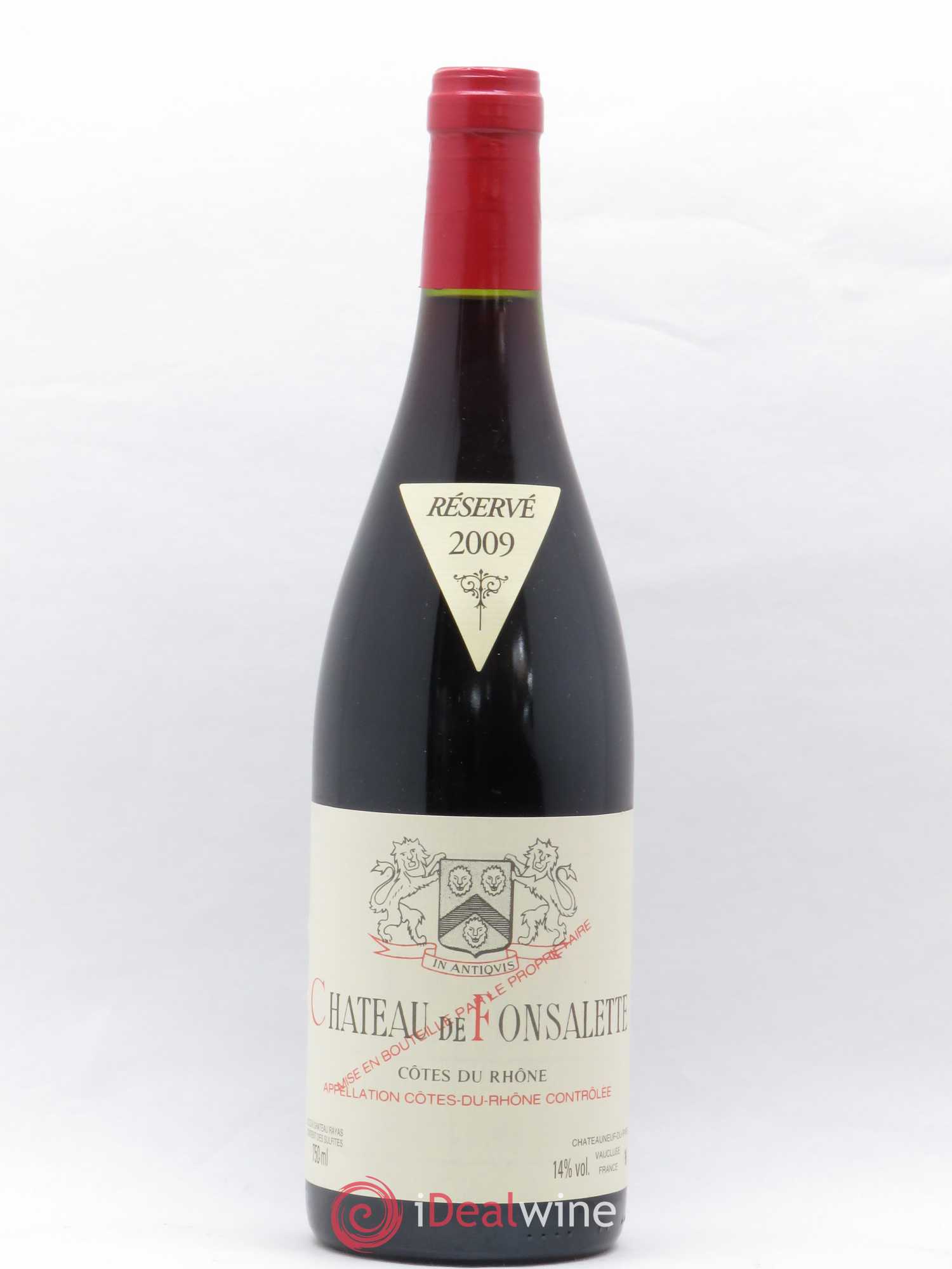 Côtes-du-Rhône Château de Fonsalette Emmanuel Reynaud 2009 - Lot de 1 bouteille - 0