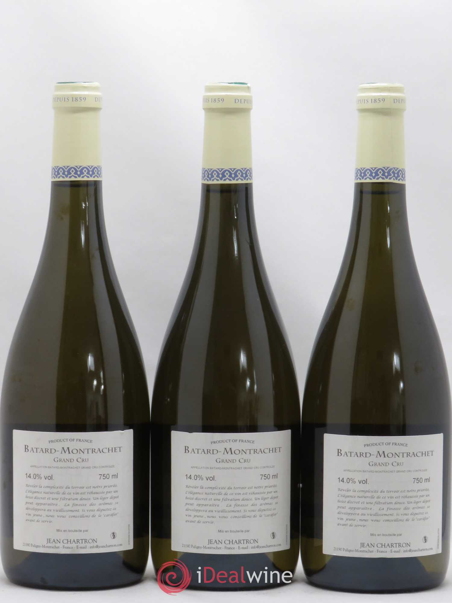 Bâtard-Montrachet Grand Cru Jean Chartron 2014 - Lot de 3 bouteilles - 1