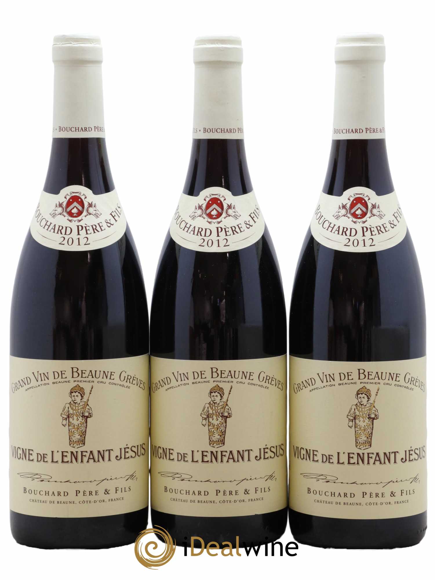Beaune 1er Cru Grèves - Vigne de l'Enfant Jésus Bouchard Père & Fils 2012 - Lot de 3 bouteilles - 0