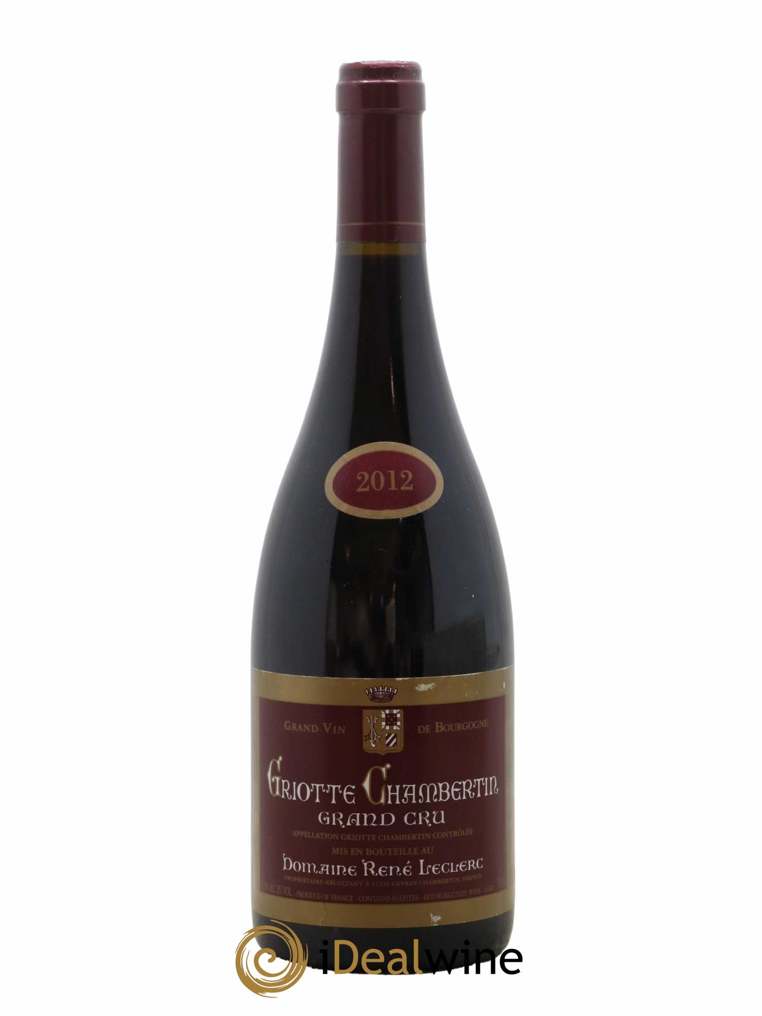 Griotte-Chambertin Grand Cru René Leclerc 2012 - Posten von 1 Flasche - 0