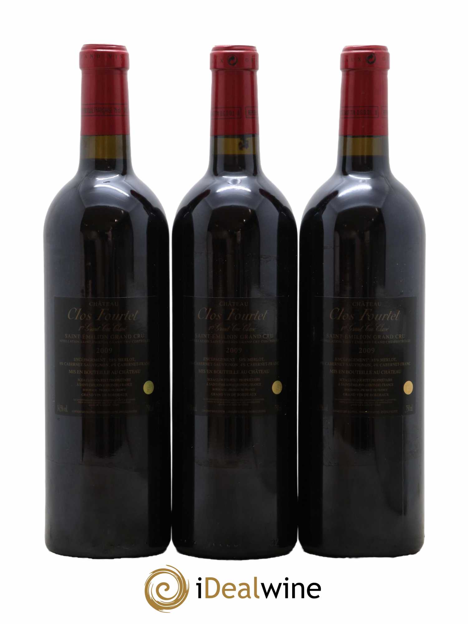 Clos Fourtet 1er Grand Cru Classé B 2009 - Lot de 3 bouteilles - 1