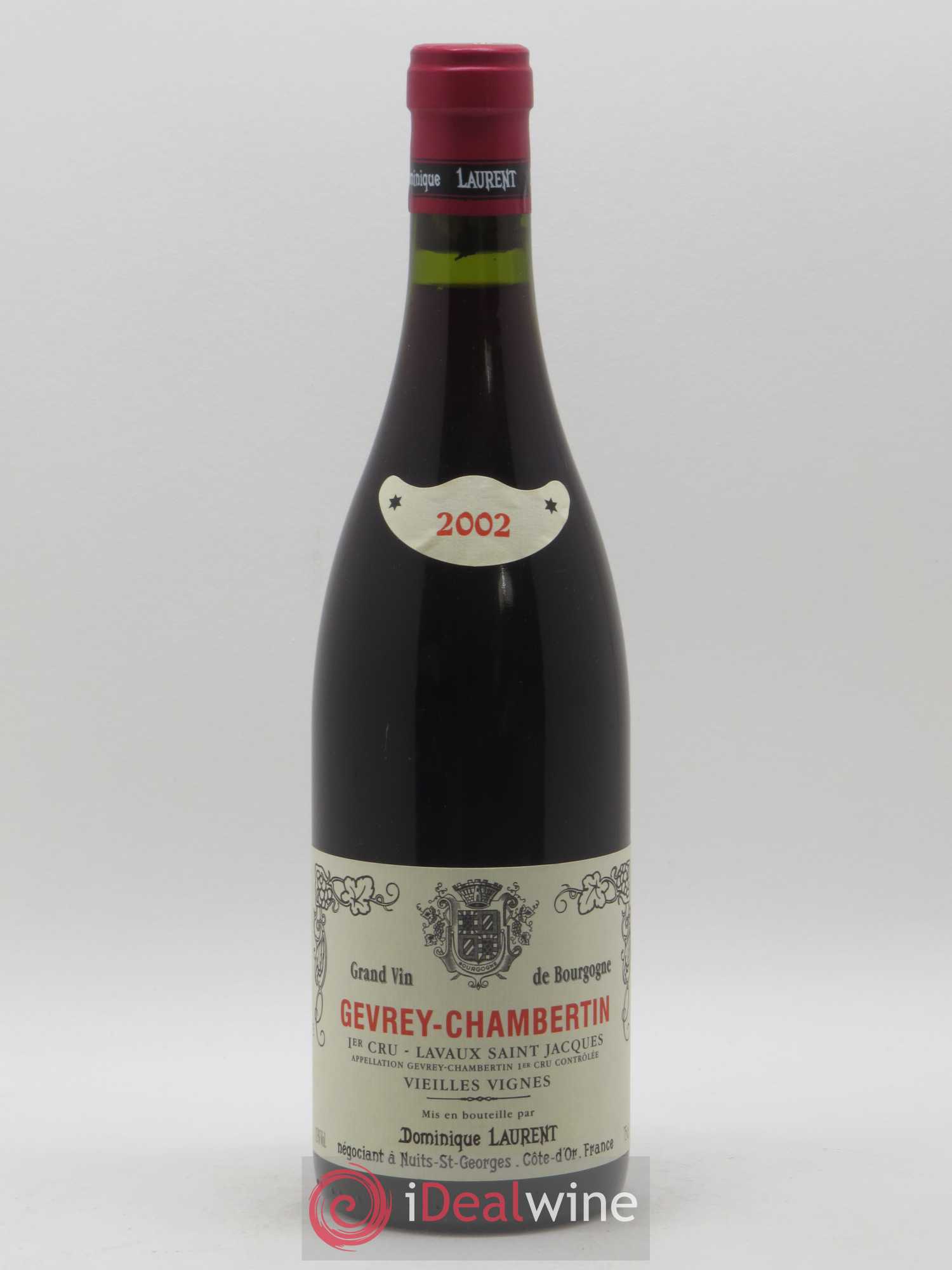 Gevrey-Chambertin 1er Cru Lavaux Saint Jacques Vieilles Vignes Dominique Laurent 2002 - Lot de 1 bouteille - 0