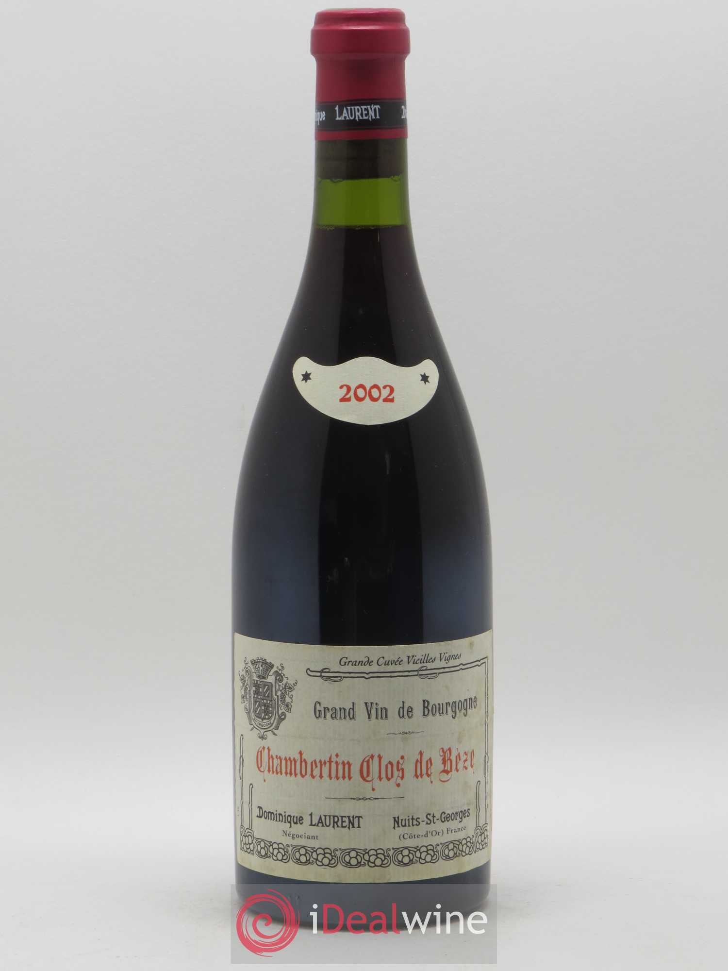 Chambertin Clos de Bèze Grand Cru Grande cuvée Vieilles vignes Dominique Laurent 2002 - Lot de 1 bouteille - 0