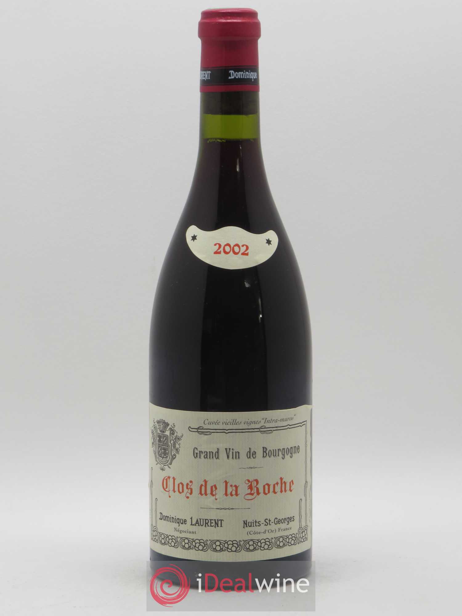 Clos de la Roche Grand Cru Vieilles vignes Intra-muros Dominique Laurent 2002 - Lot de 1 bouteille - 0